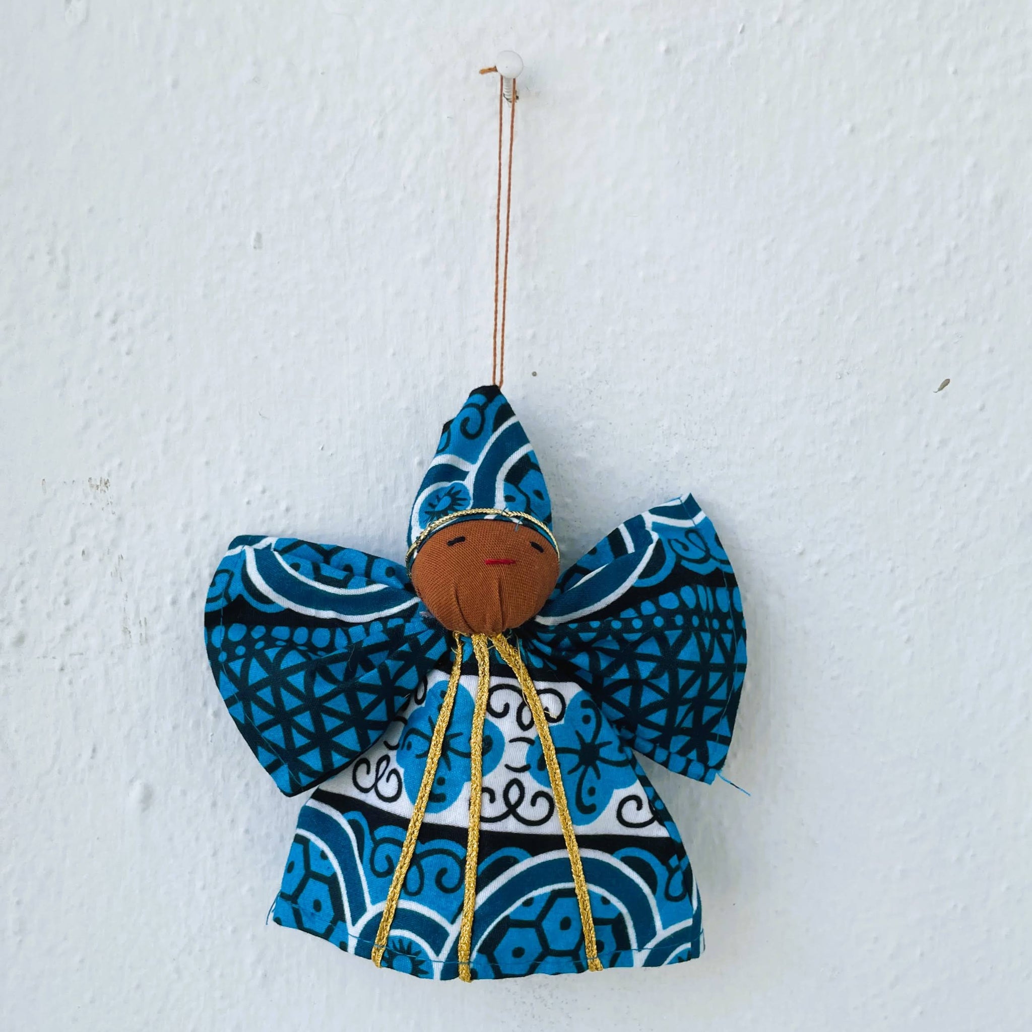 Peace Angel Kitenge Ornament - Kenyan materials and design for a fair trade social enterprise