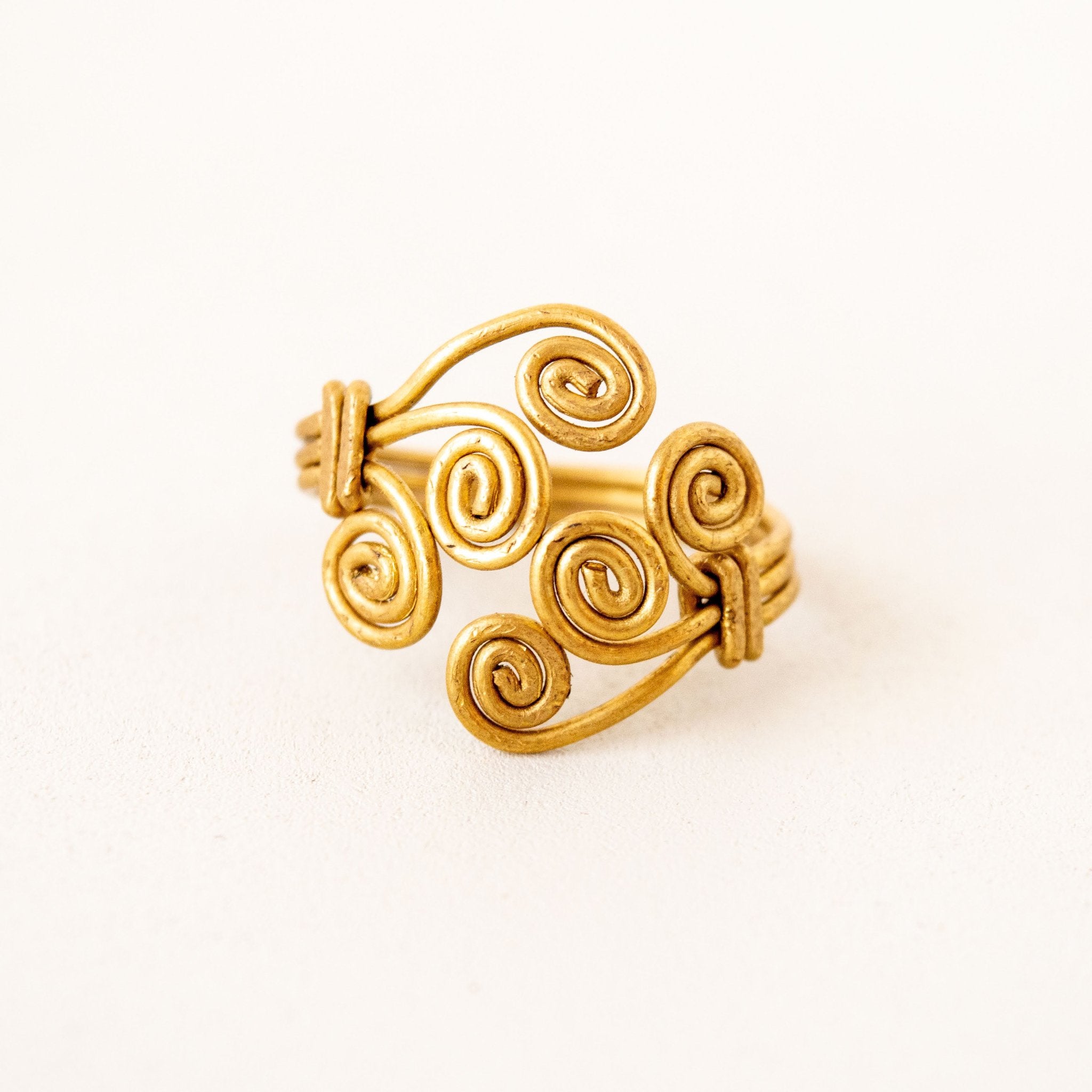 Brass Filigree Ring-Kenyan materials and design for a fair trade social enterprise