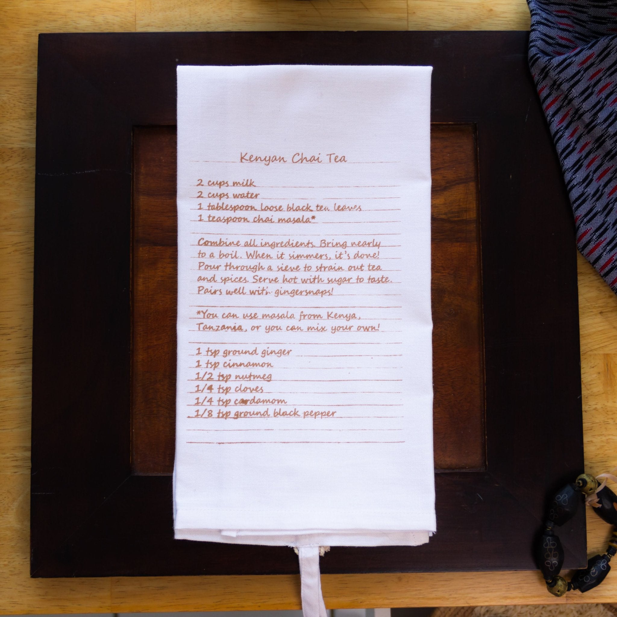 Dish Towel hand-crafted by the women of Amani ya Juu in Kenya using African fabrics and materials for a social enterprise