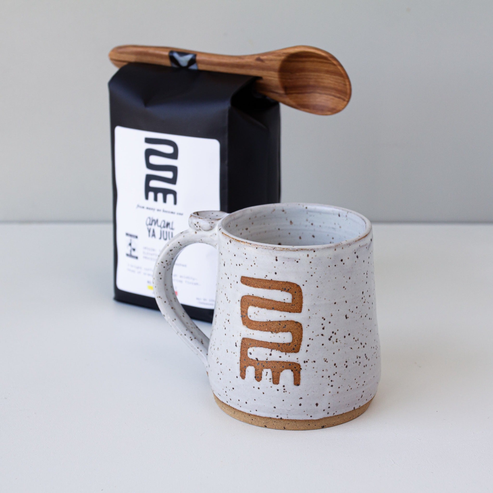 Amani Mug - handmade clay mug made in Chattanooga for Amani, a social justice enterprise