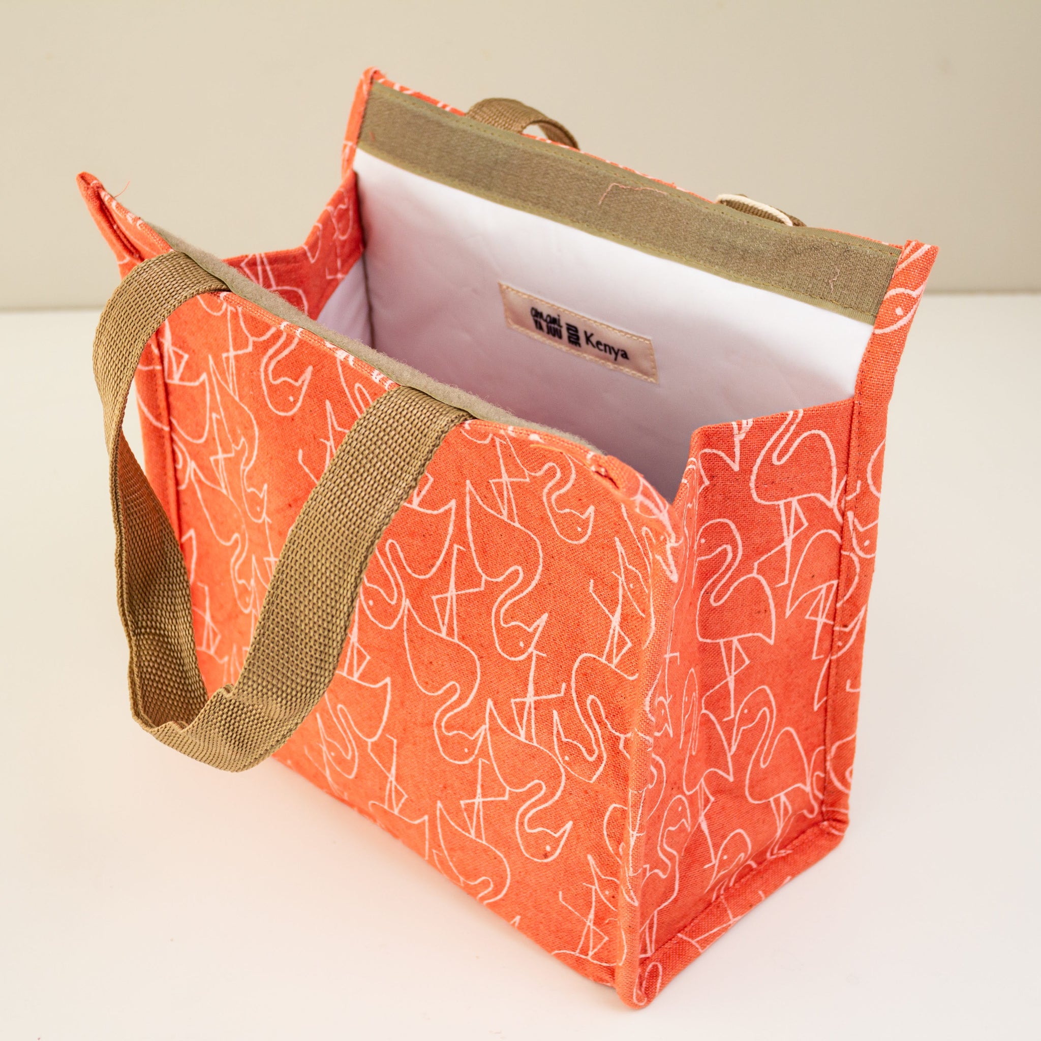 Lunch Tote - handmade using local Kenyan materials by the Amani women for a Fair-Trade social enterprise