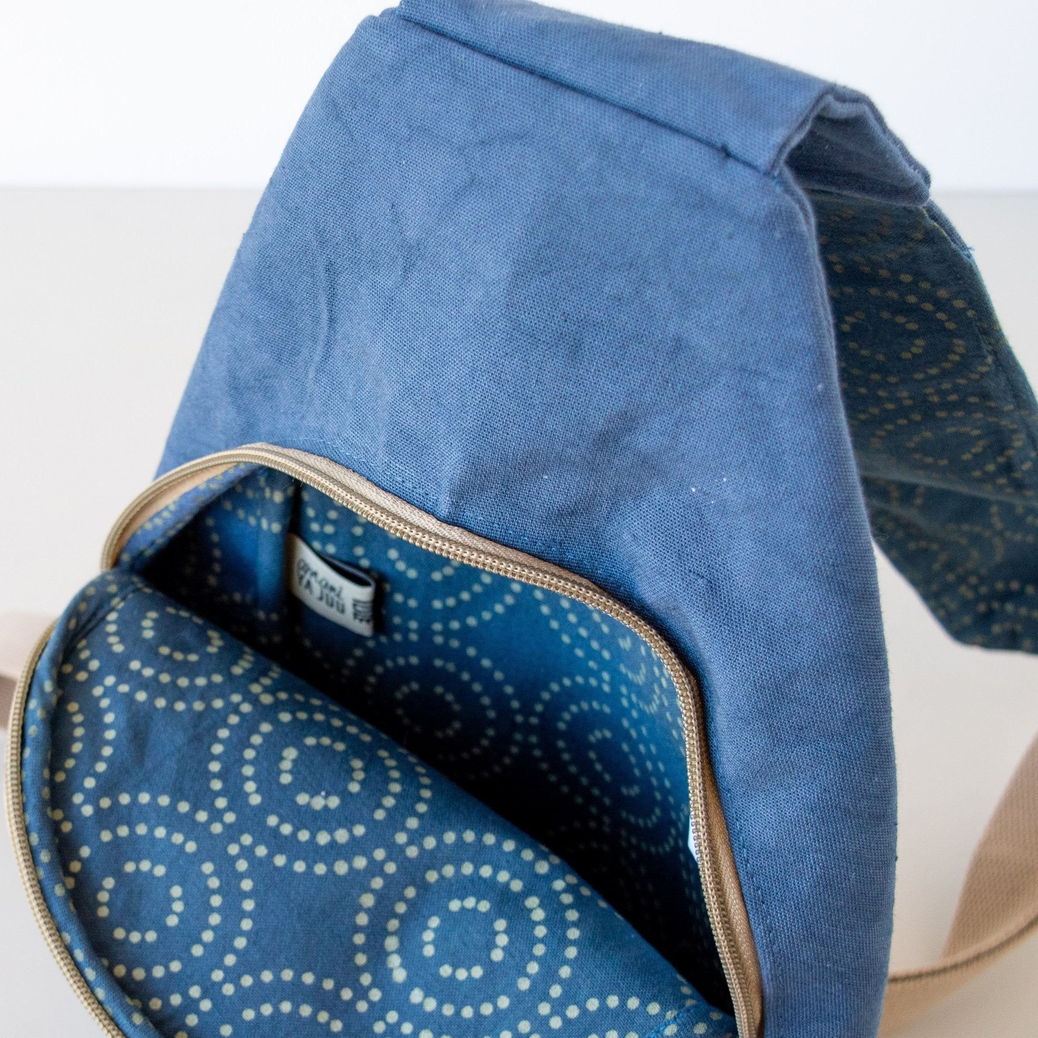 Sling Backpack-handmade by the women of Amani Kenya for a Fair Trade social enterprise
