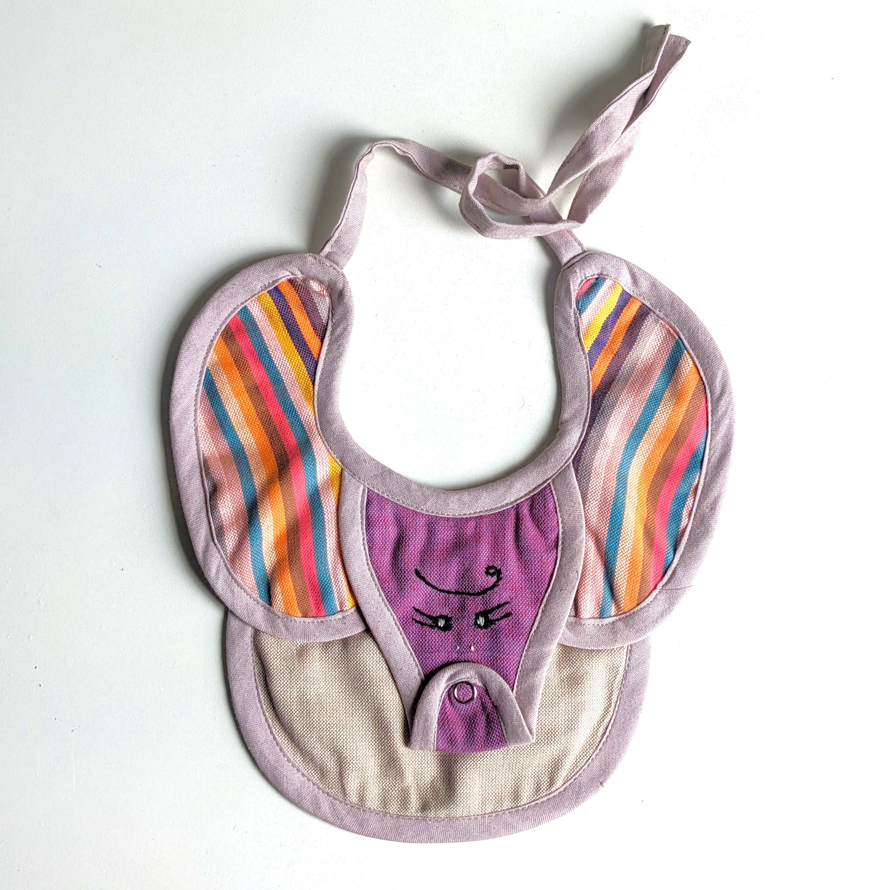 Elephant Baby Bib handmade by women of Amani ya Juu in Nairobi Kenya