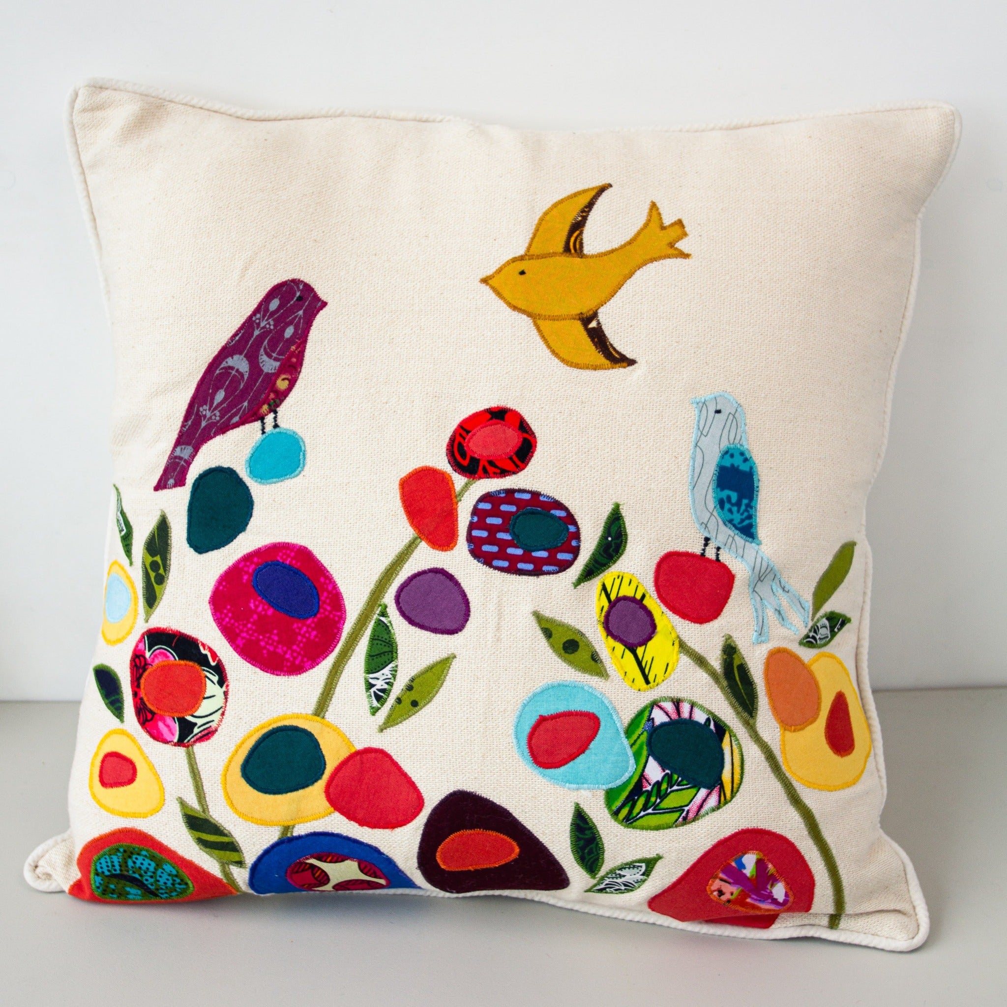 Handmade pillow case by fair trade organization Amani ya Juu in Kenya