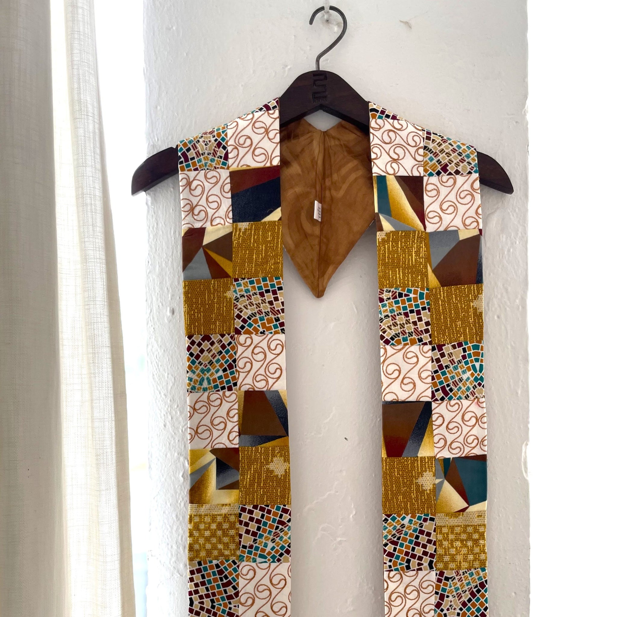 Kitenge Patch Pastor Stole - Kenyan materials and design for a fair trade social enterprise