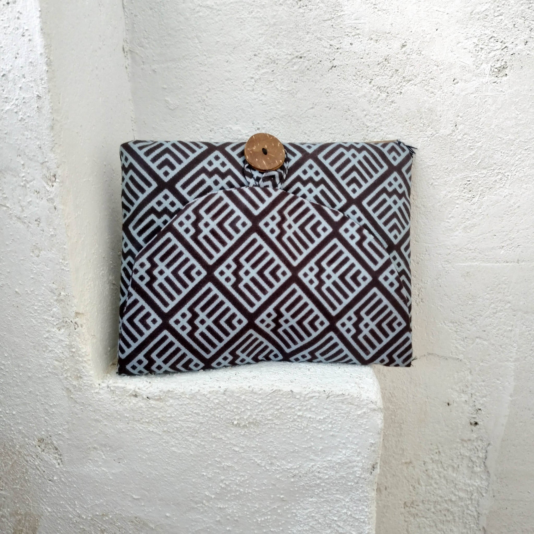 Folded Shopping Tote - Kenyan materials and design for a fair trade social enterprise