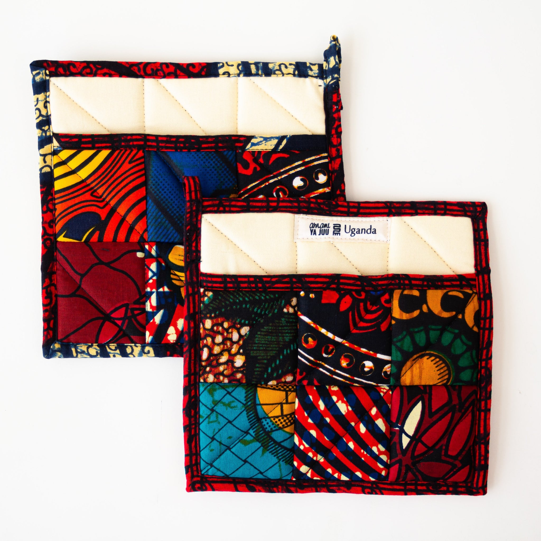 Original Patch Pot holders - pot holders made by the women of Amani Uganda for a fair-trade social enterprise