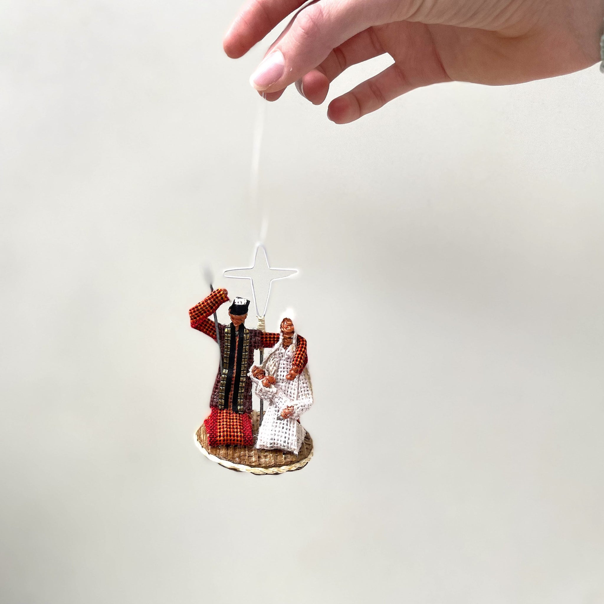 O Holy Night Ornament-handmade from banana leaf fiber and sisal by African artisans in Kenya for a social enterprise