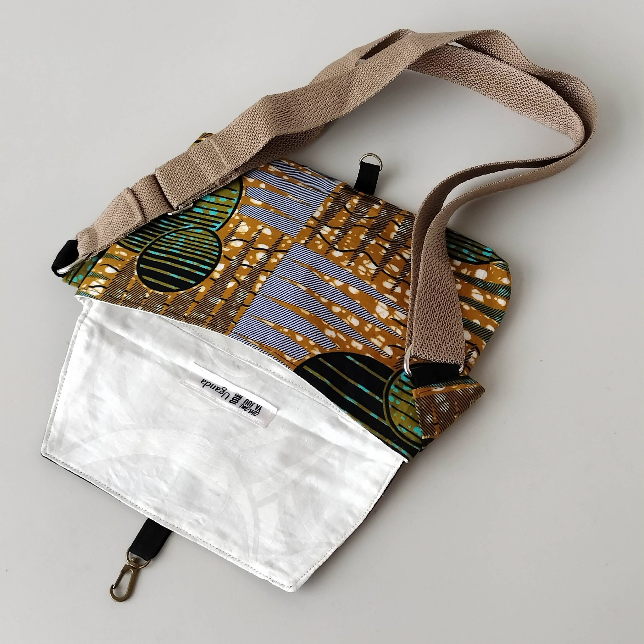 Kitenge Crossbody-Handmade by the women of Amani Uganda for a fair trade boutique
