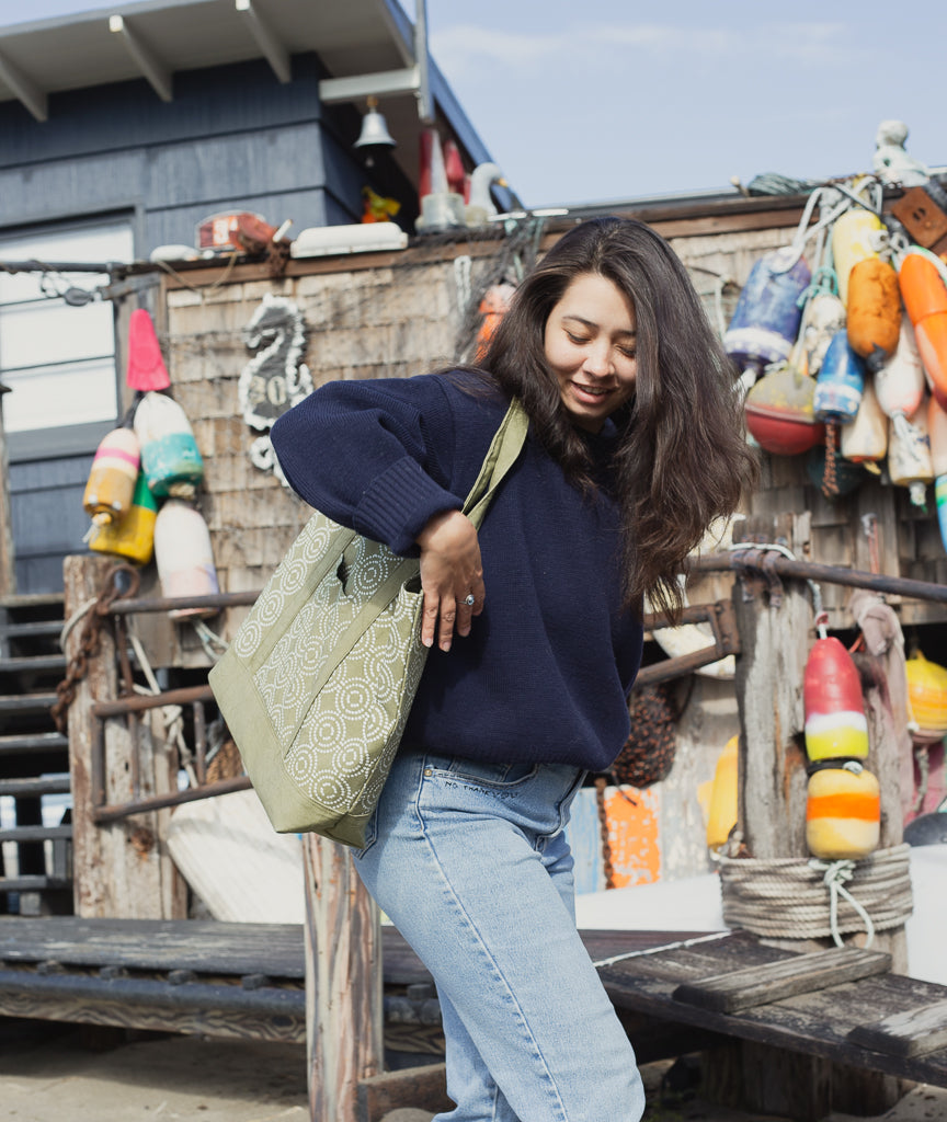Kenya Canvas Tote - handmade by the women of Amani Kenya for a Fair Trade social enterprise