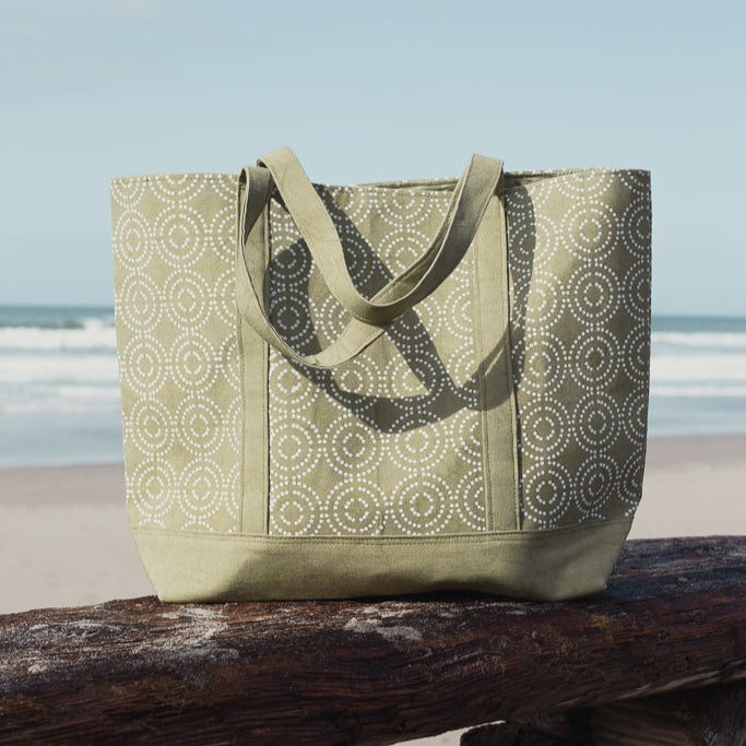 Kenya Canvas Tote - handmade by the women of Amani Kenya for a Fair Trade social enterprise