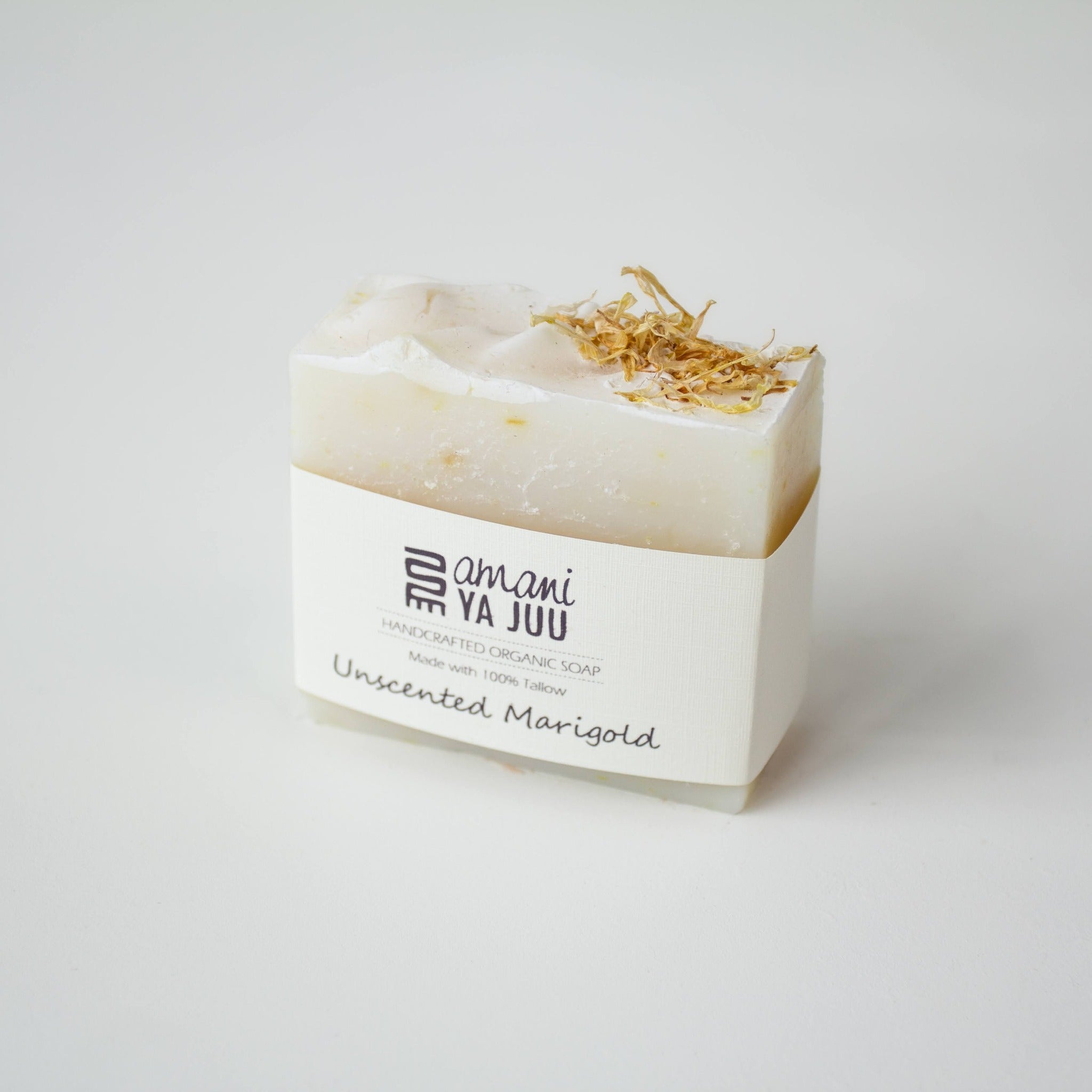 unscented marigold organic soap by Amani ya Juu for a social enterprise