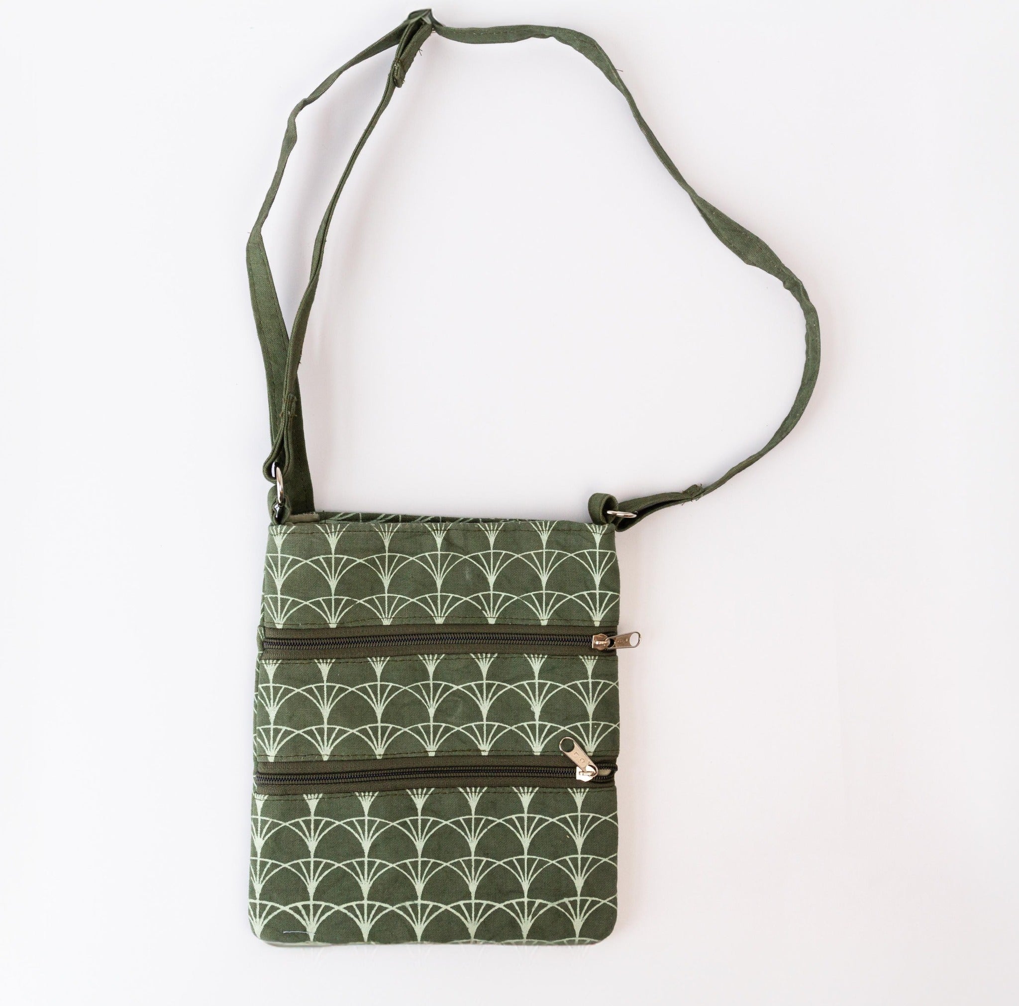 Zip Crossbody Bag handmade by the women of Amani ya Juu in Kenya, a fair trade social enterprise