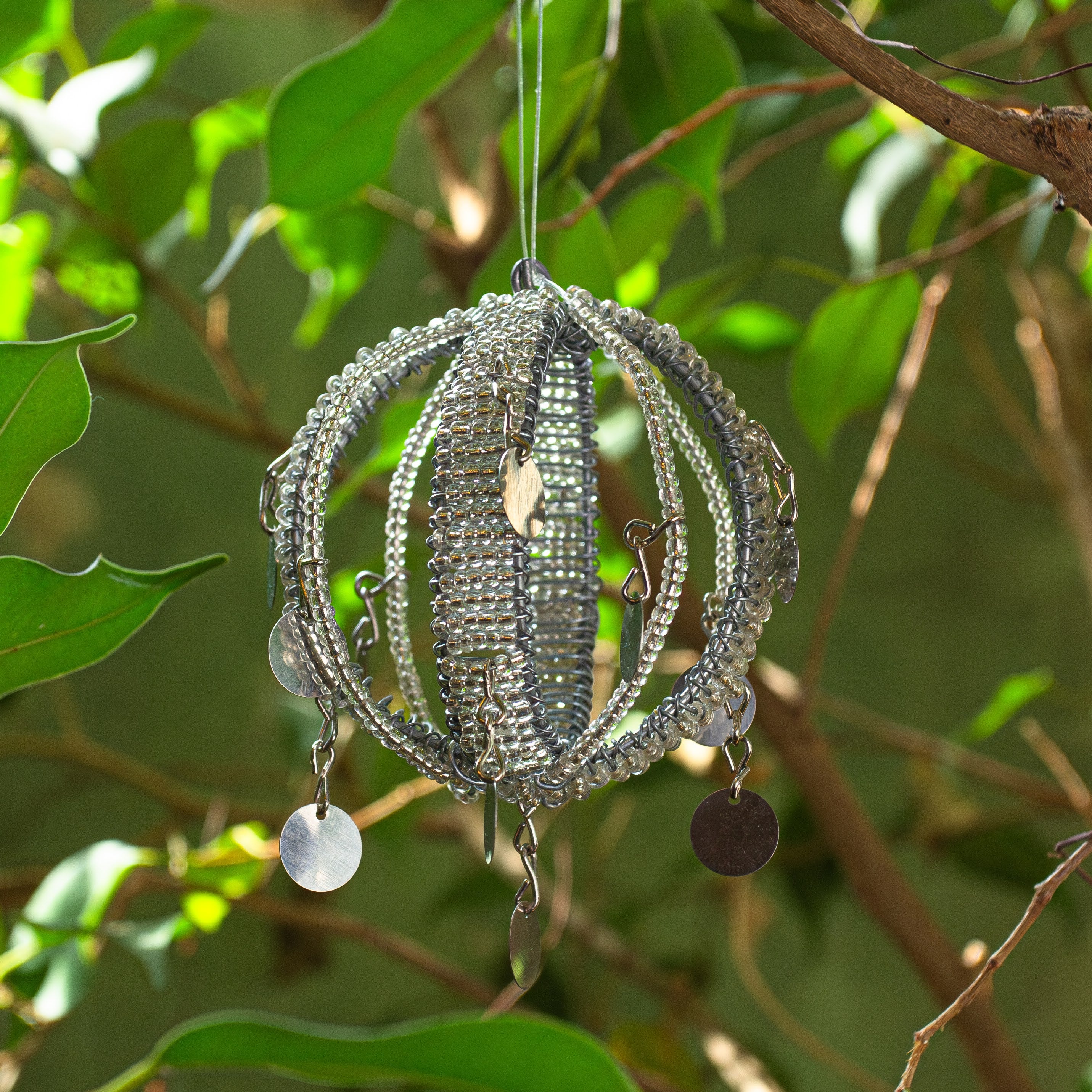 Beaded Ball Ornament - Kenyan materials and design for a fair trade social enterprise