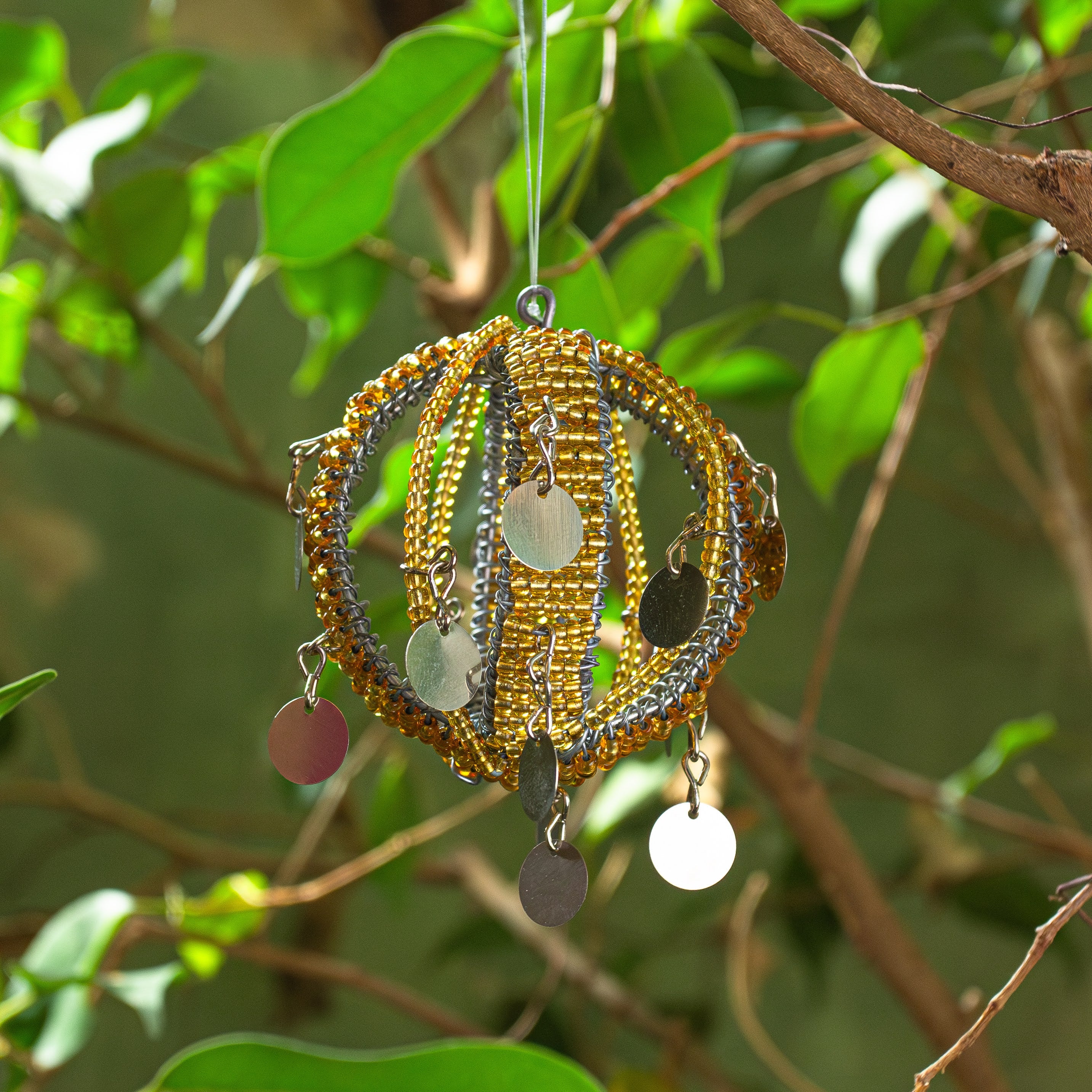 Beaded Ball Ornament - Kenyan materials and design for a fair trade boutique