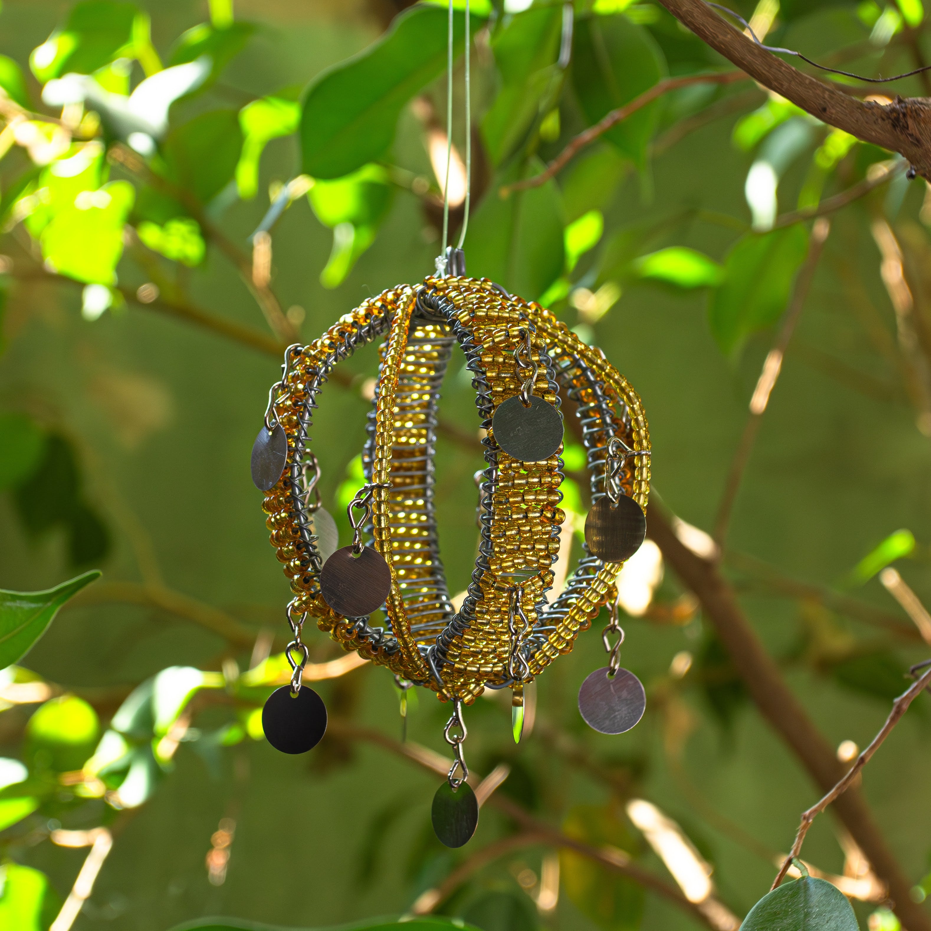 Beaded Ball Ornament - Kenyan materials and design for a fair trade boutique
