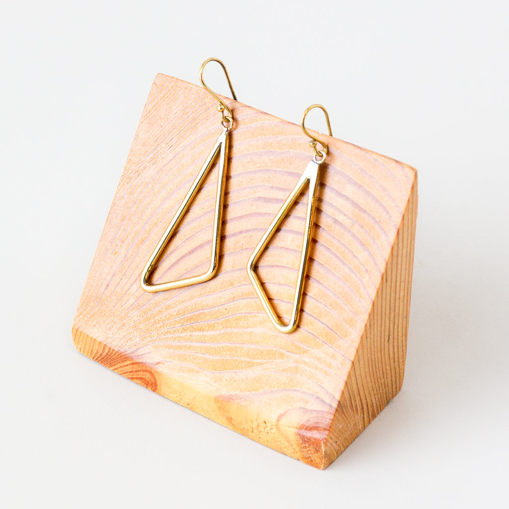 Scalene Earrings - handmade by Kenyan market artisans for a Fair Trade social enterprise