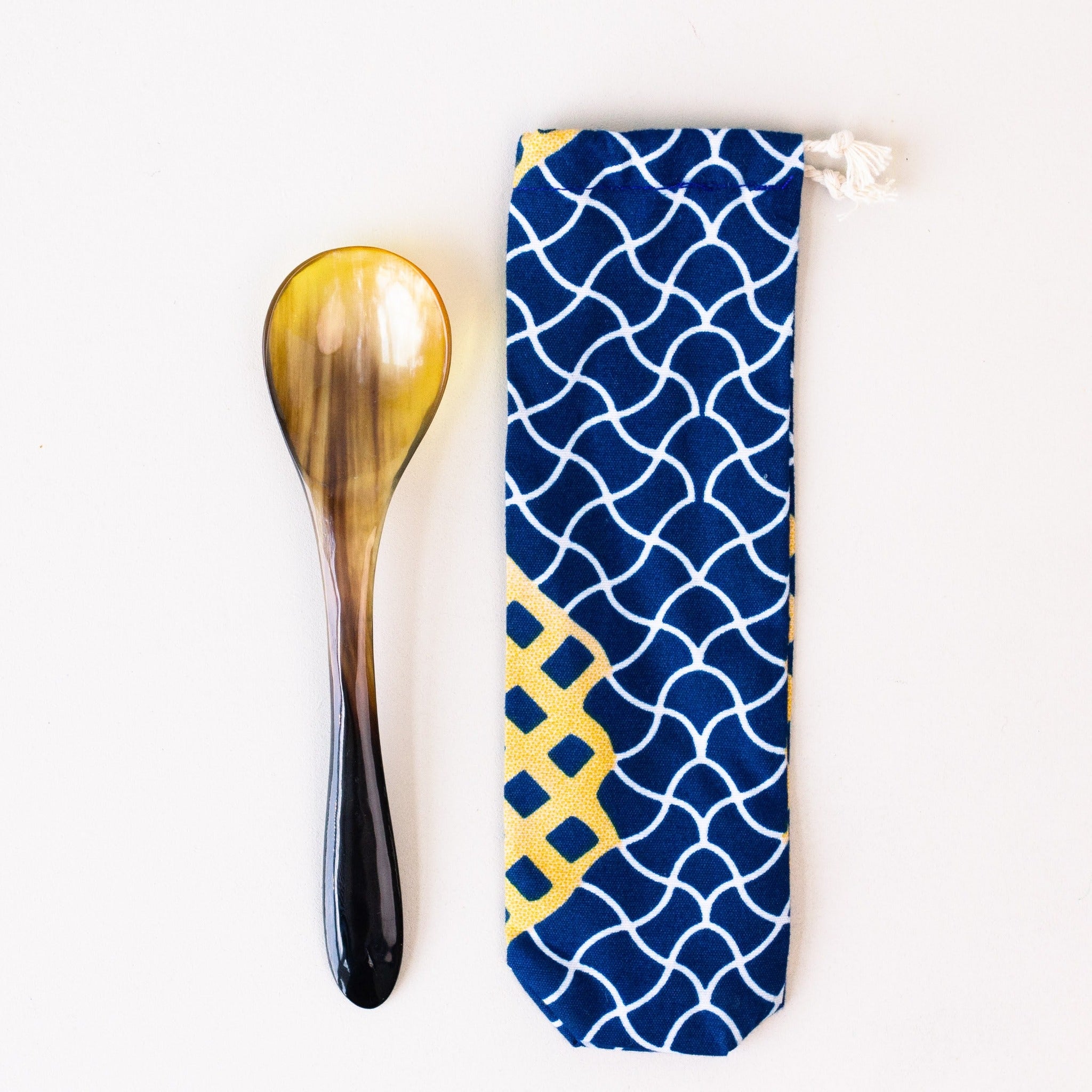 Cow Horn Spoon - handmade by market artisans using Kenyan materials for a Fair Trade boutique