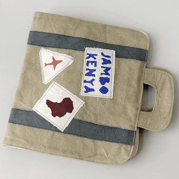 Busy Book - Kenyan materials and design for a fair trade boutique