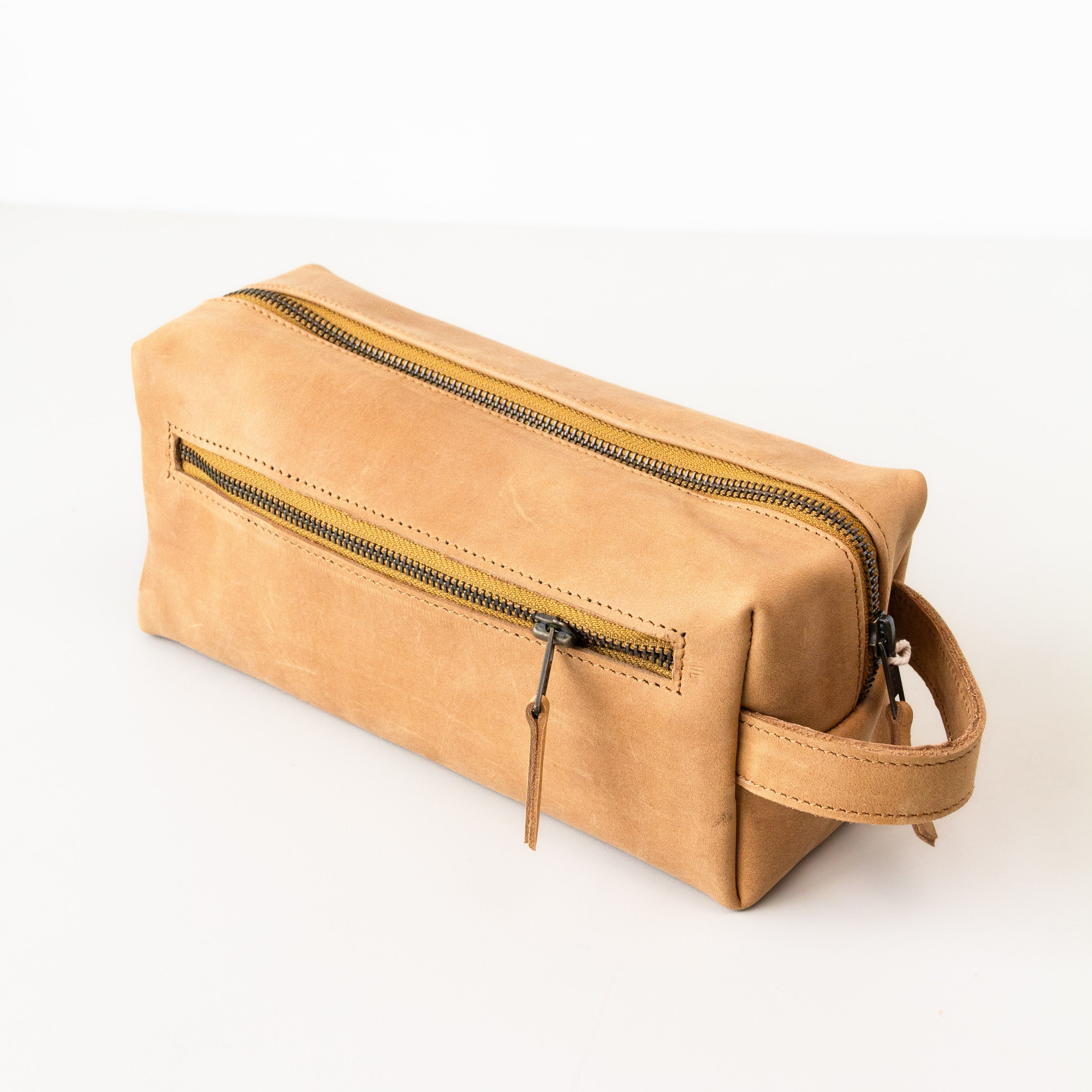 Fairtrade, handmade leather shave kit | toiletry case crafted in Kenya