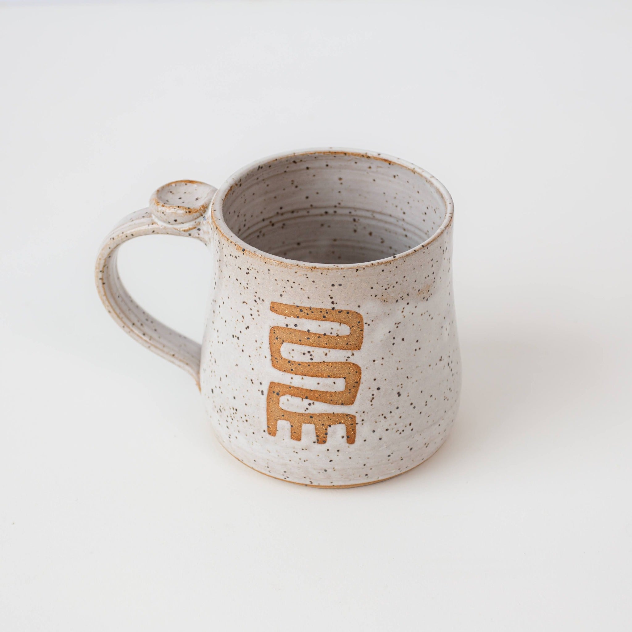 Amani Mug - handmade clay mug made in Chattanooga for Amani.