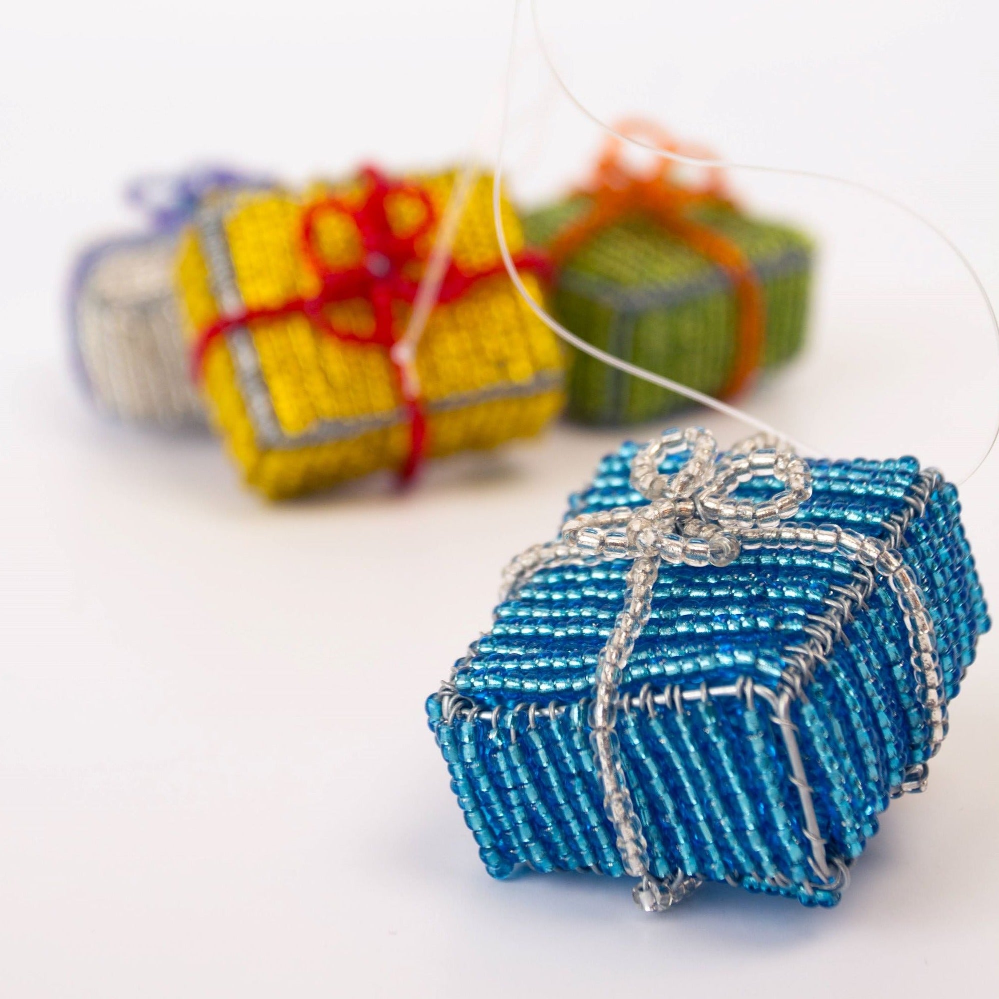 Beaded Gift Ornament - Kenyan materials and design for a fair trade social enterprise