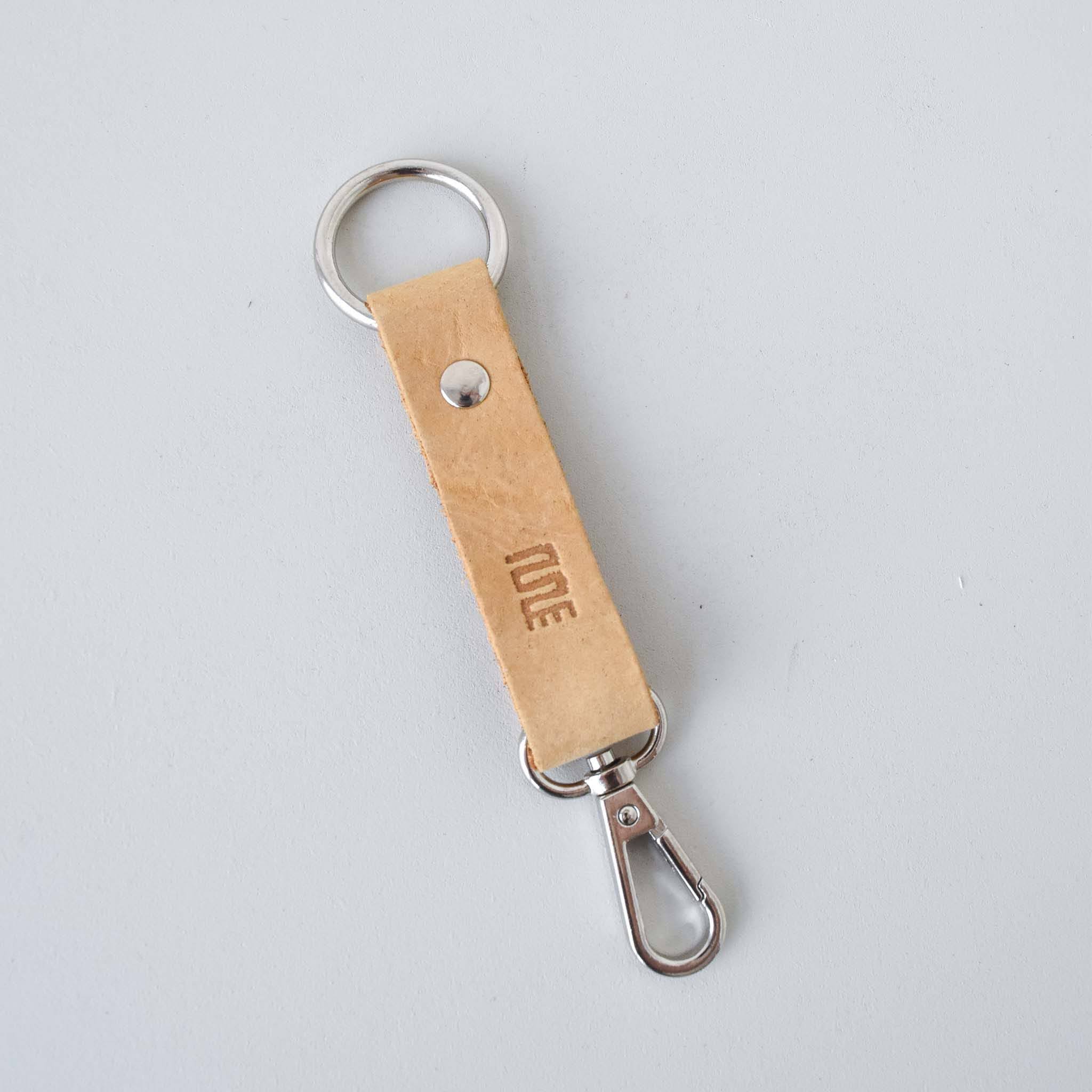 Leather key clip - handmade by the Amani women using Kenyan leather for a Fair Trade boutique