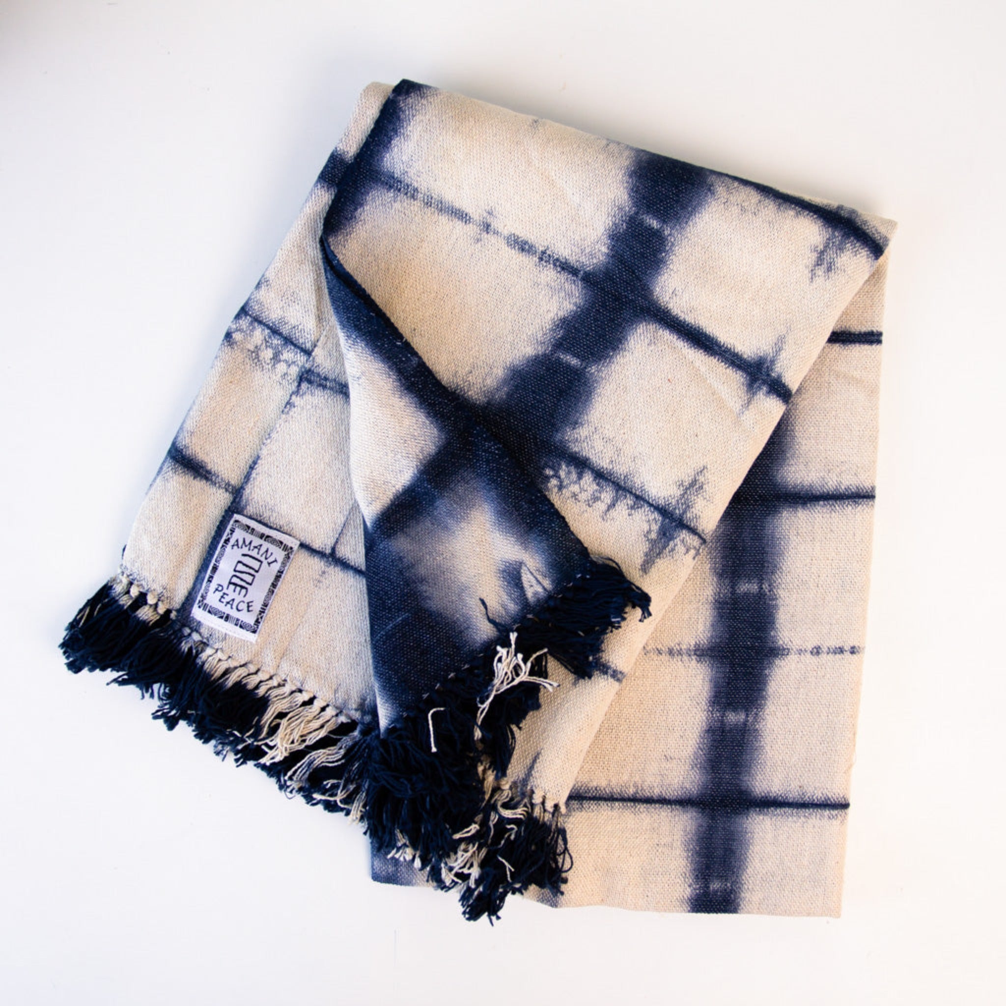 Indigo Throw Blanket- Kenyan materials and design for a fair trade social enterprise