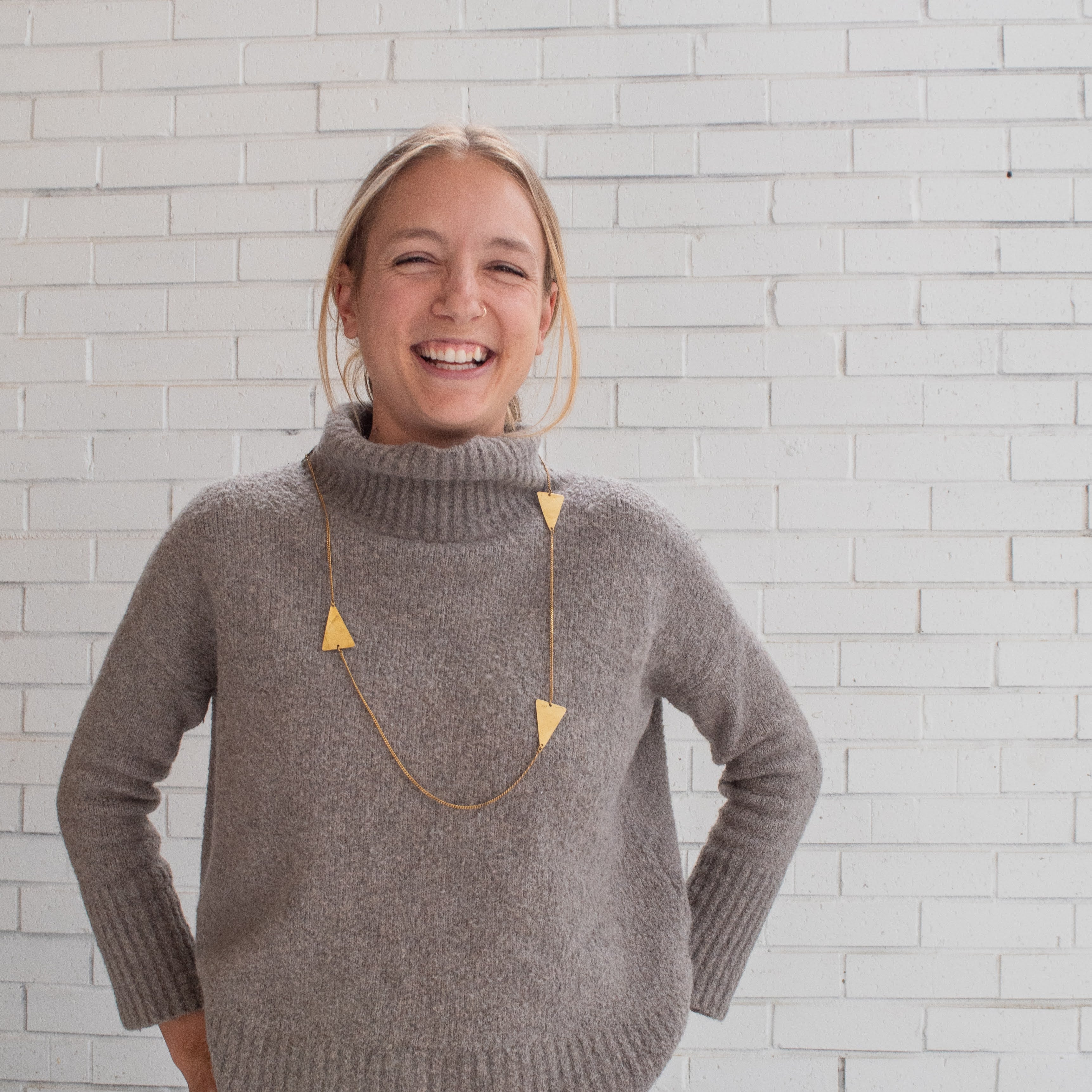 Brass Triangle Chain- made for a fair trade social enterprise