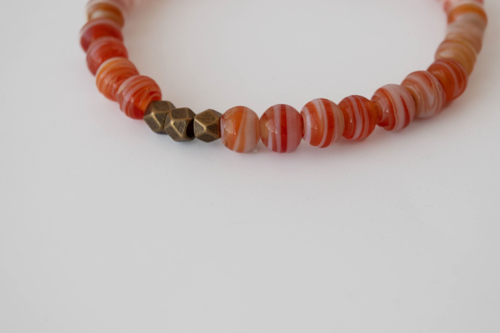 Striped Stone Bracelet-Kenyan materials and design for a fair trade boutique