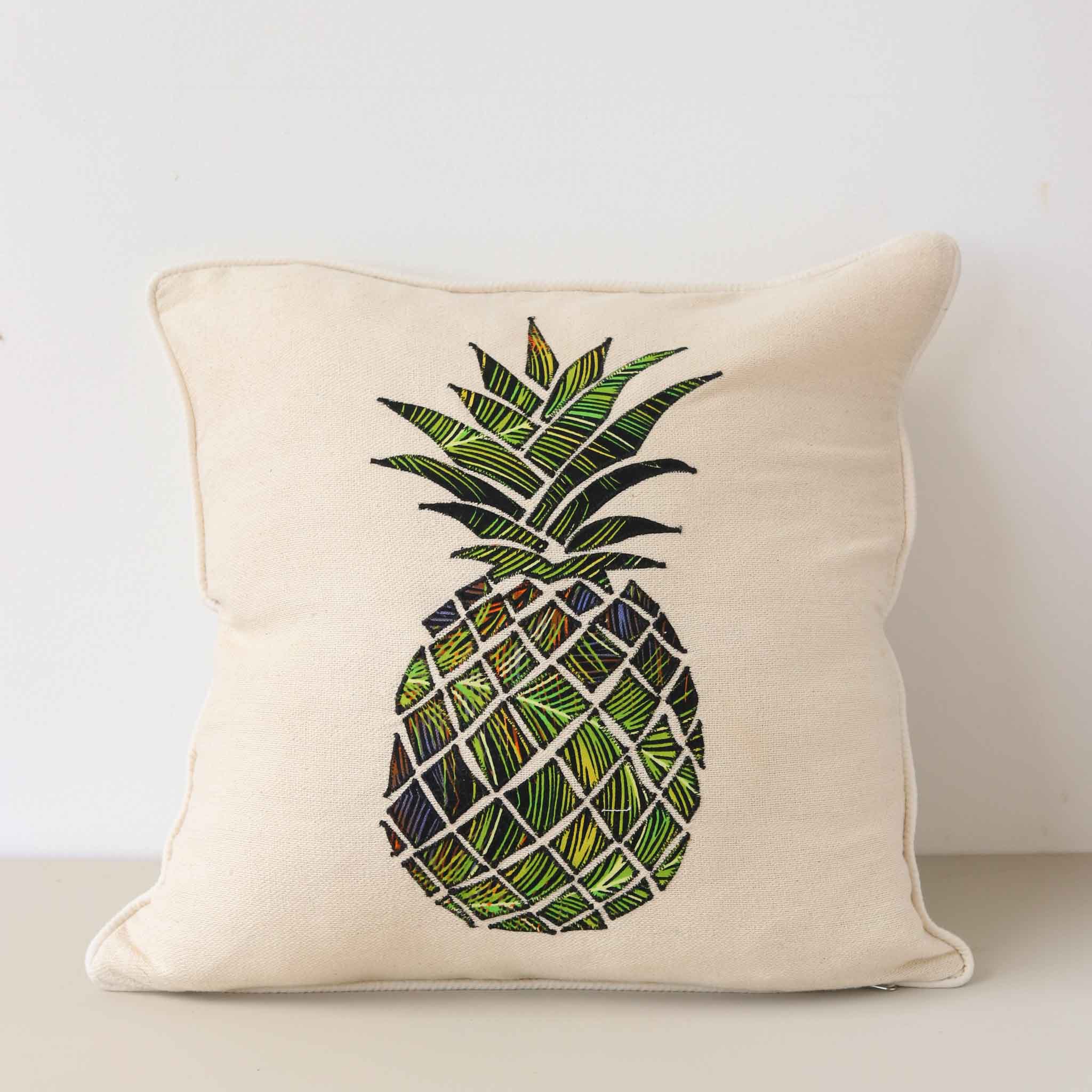 Pineapple Pillow - Kenyan materials and design for a fair trade boutique