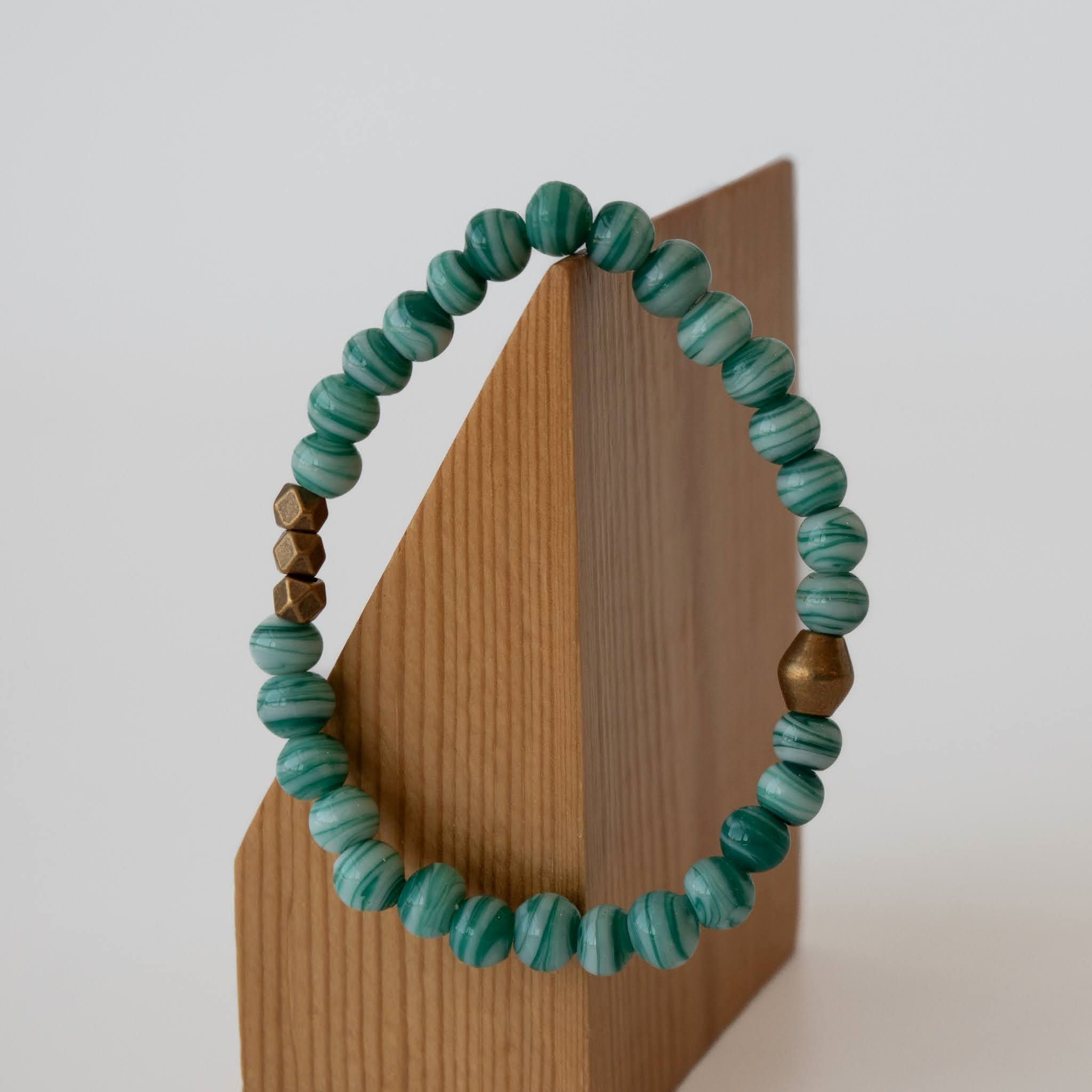 Striped Stone Bracelet-Kenyan materials and design for a fair trade social enterprise