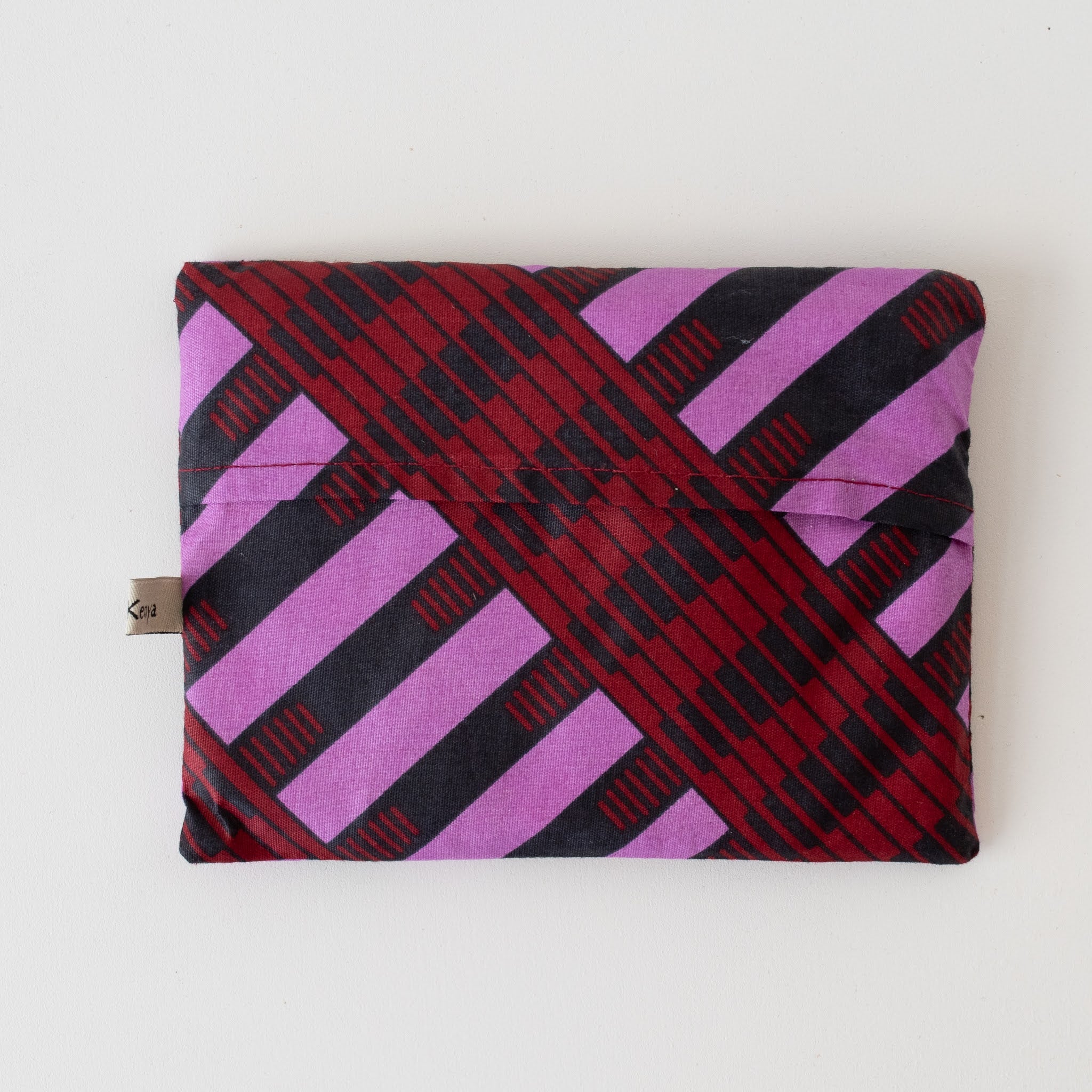 Folded Shopping Tote - handmade by the women of Amani using Kenyan materials for a Fair Trade social enterprise