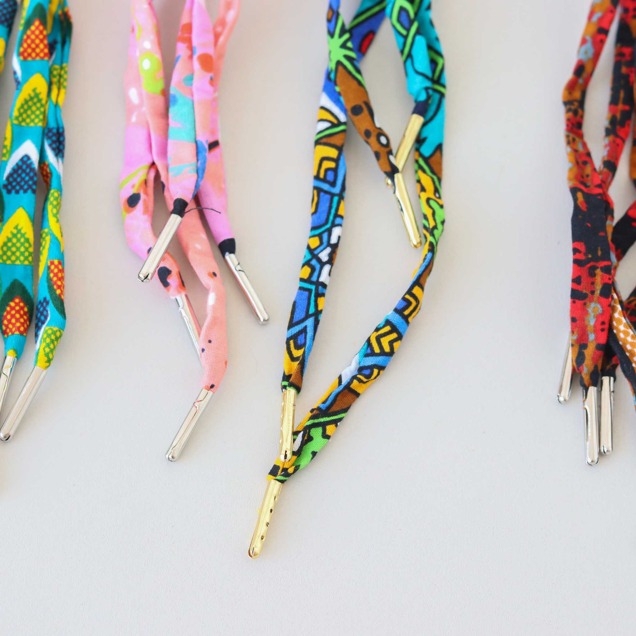 Liberian Shoelaces made for an African boutique