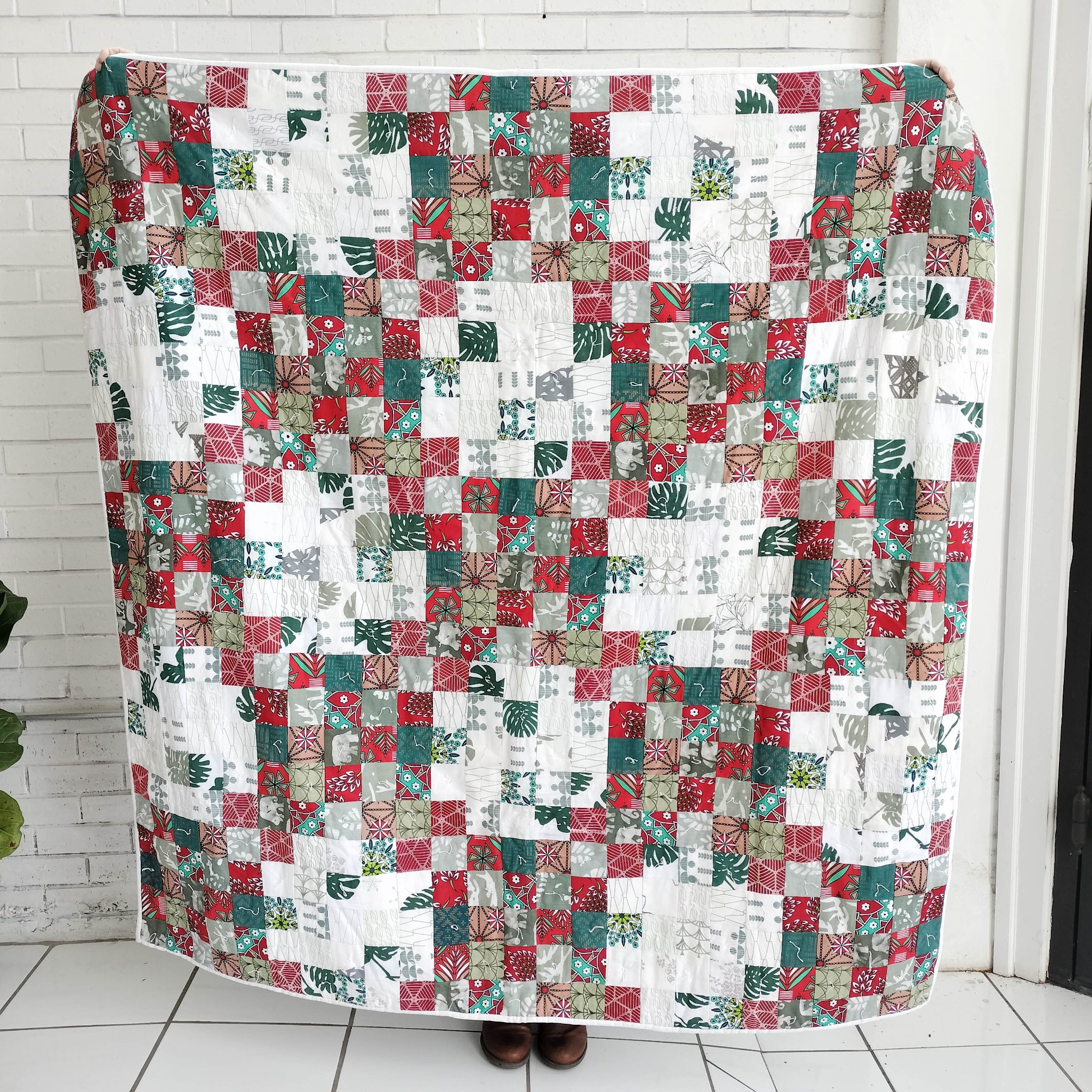 Christmas Lap Quilt-Handmade by the women of Amani Kenya for a fair trade boutique
