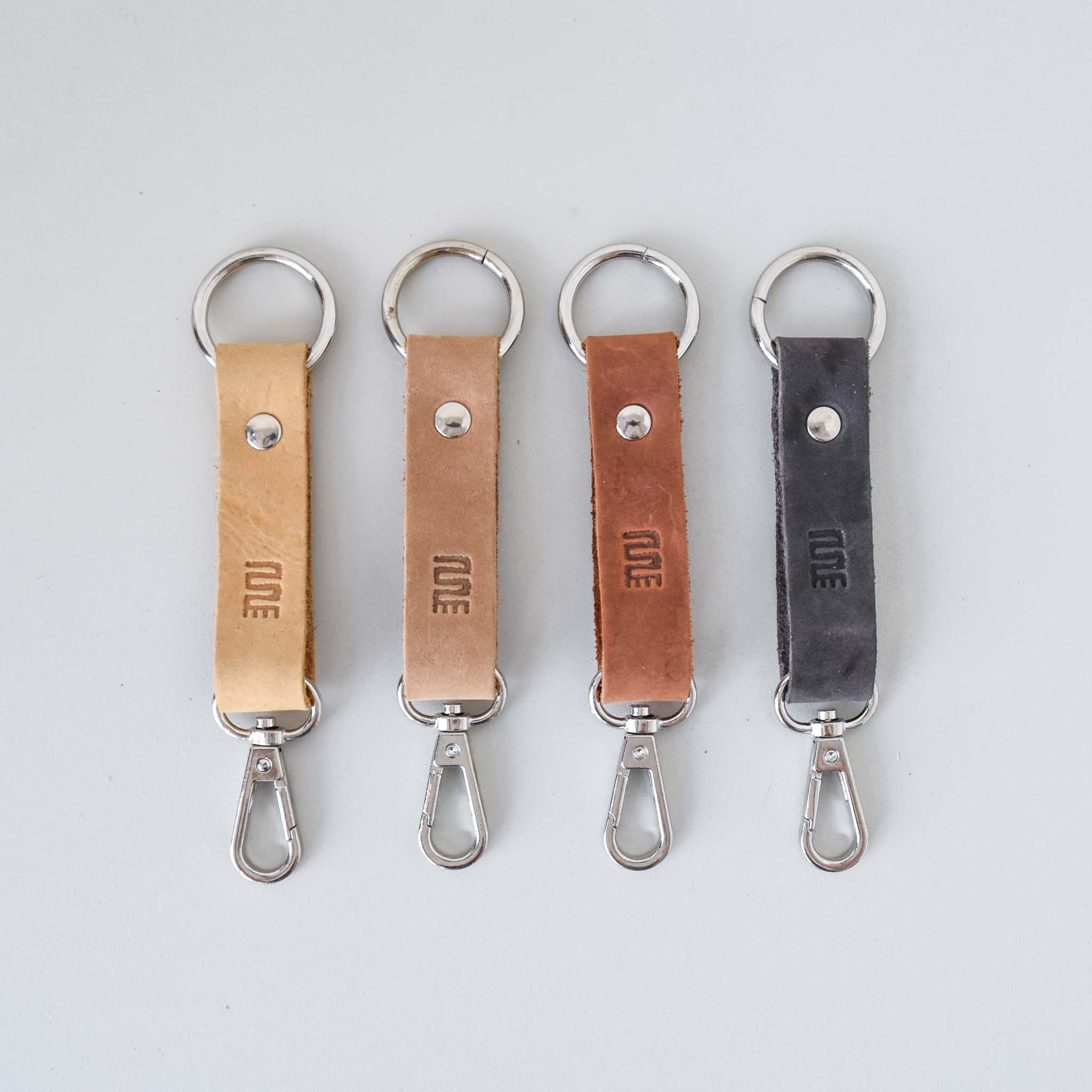 Leather key clip - handmade by the Amani women using Kenyan leather for a Fair Trade boutique