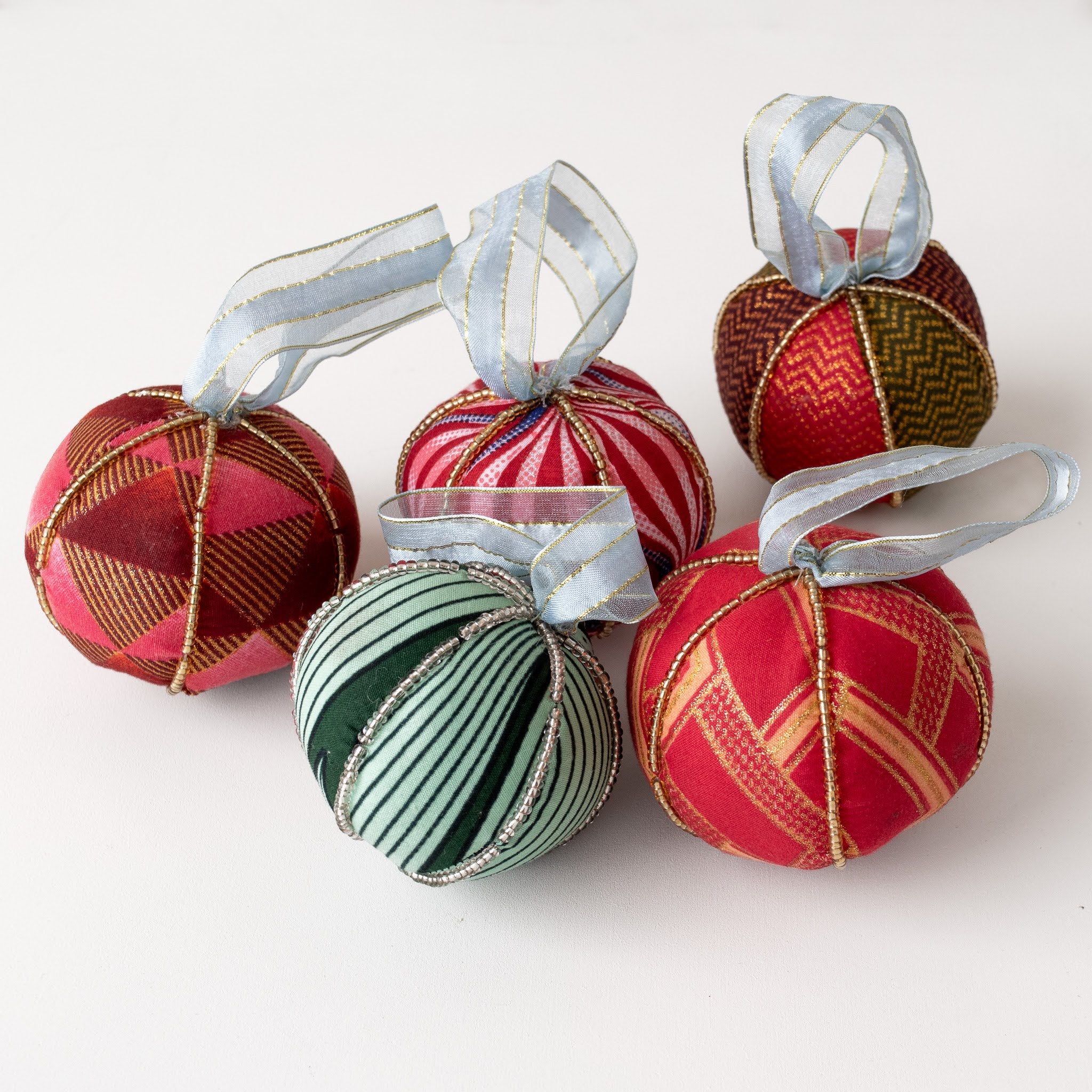 Christmas Ball Ornaments - Kenyan materials and design for a fair trade boutique