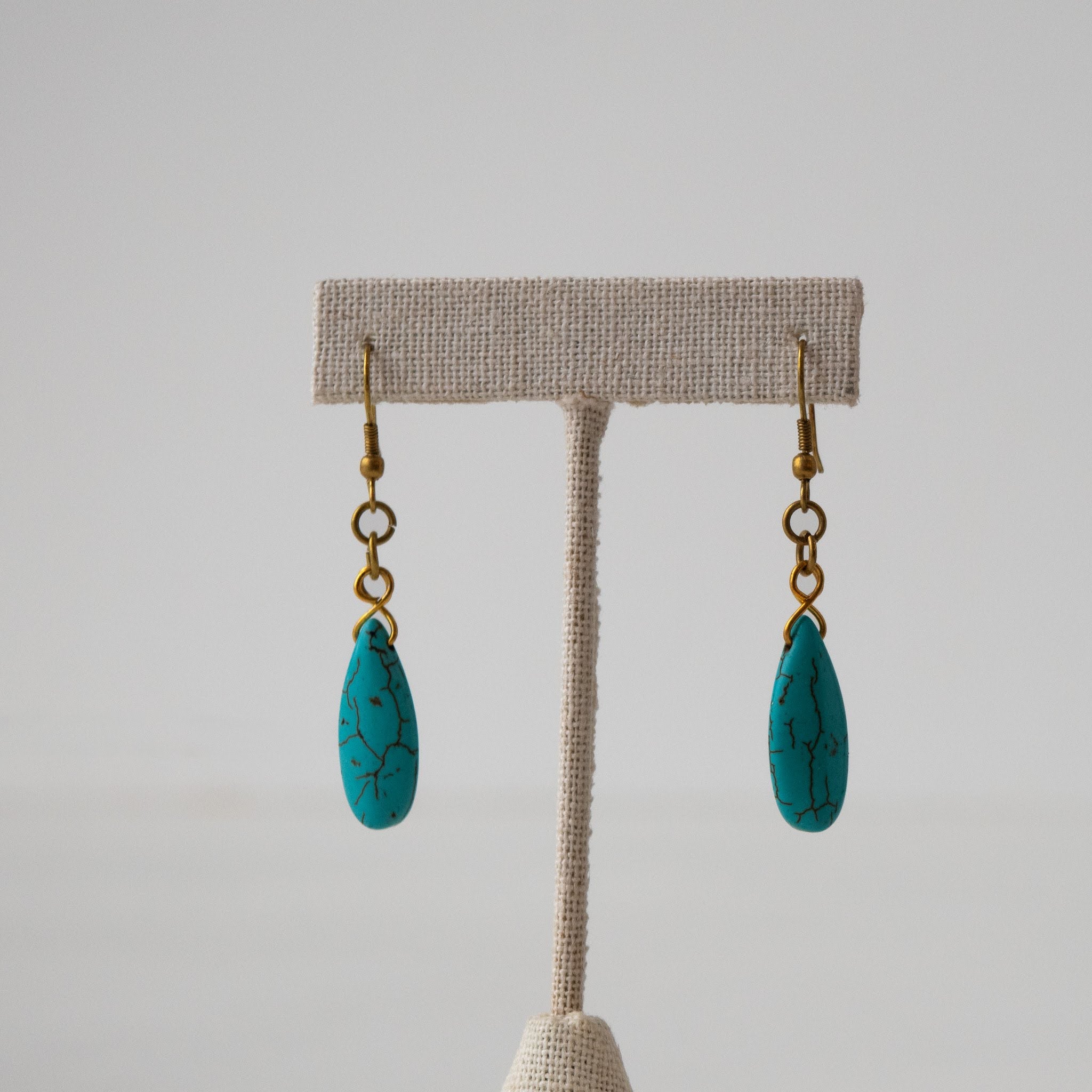 Mombasa Turquoise Earrings - Kenyan materials and design for a fair trade boutique
