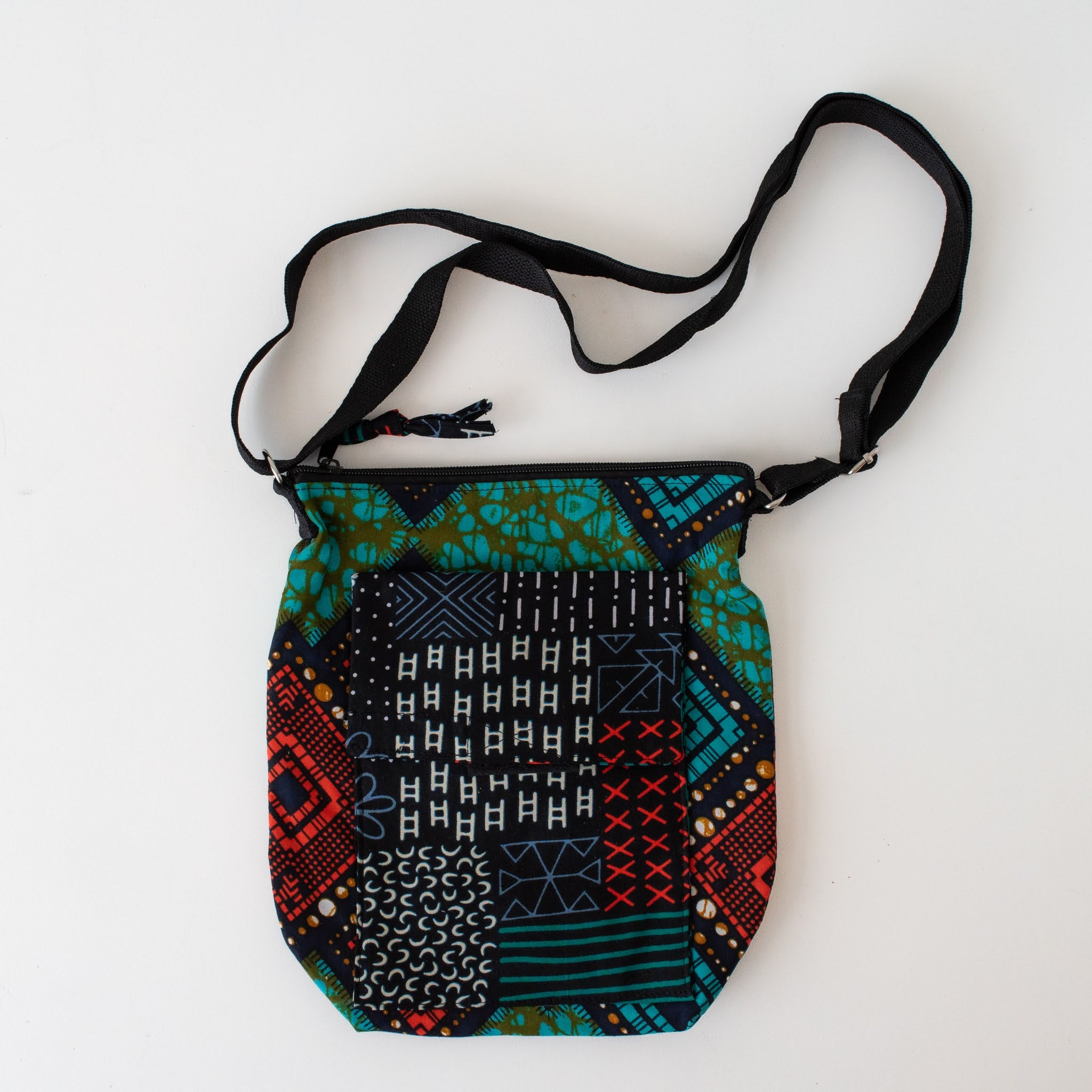 Mini Messenger Bag - Ugandan materials and design for a fair trade boutique