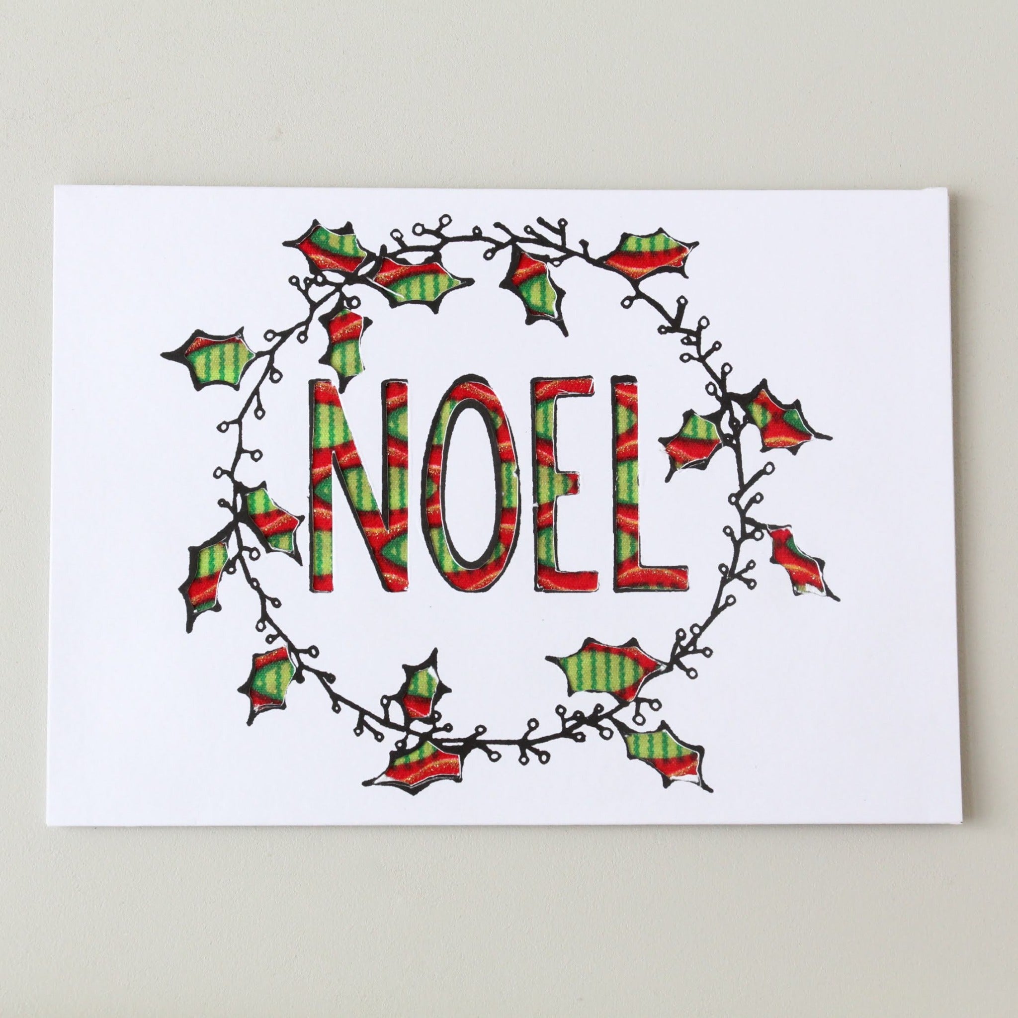 Christmas Noel Card - Kenyan materials and design for a fair trade boutique
