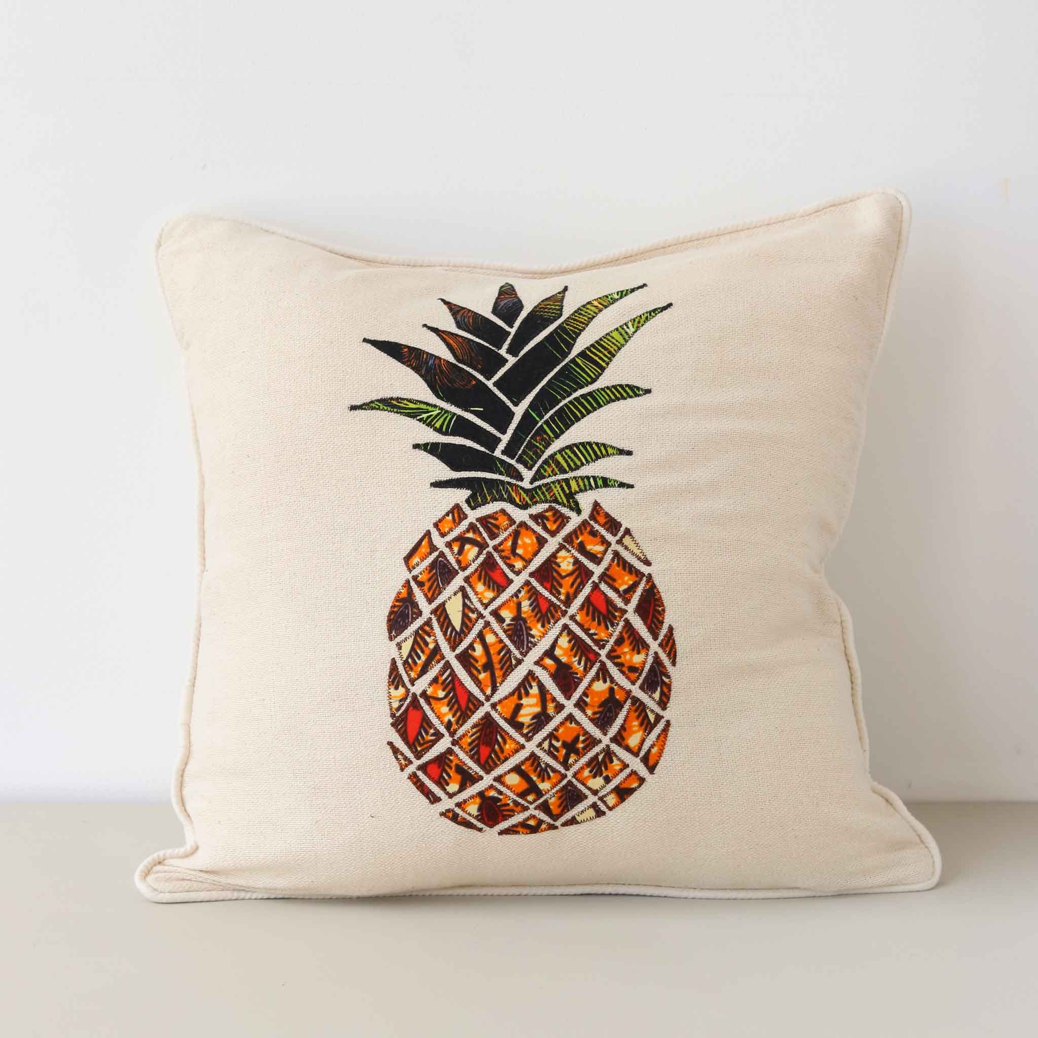 Pineapple Pillow - Kenyan materials and design for a fair trade boutique