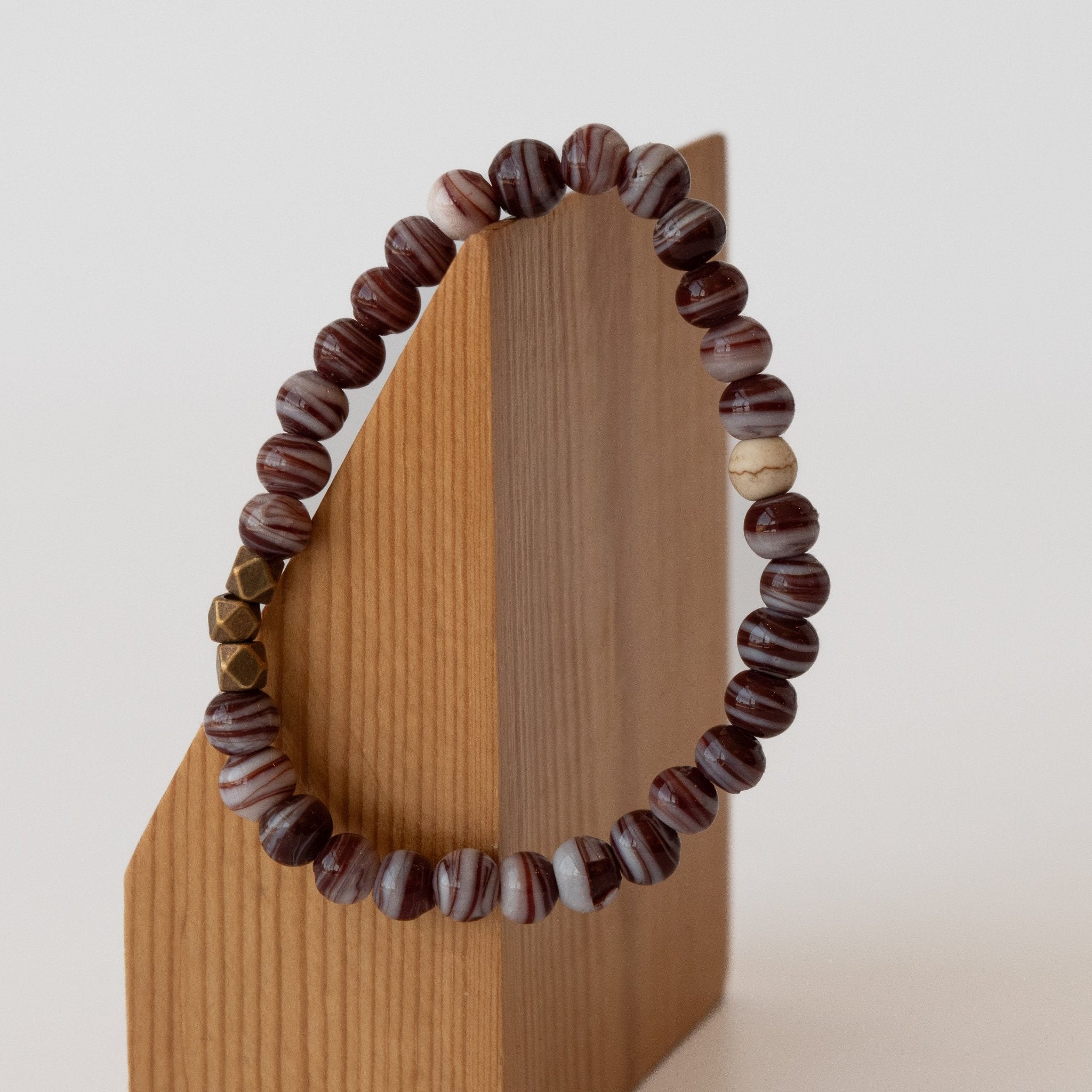 Striped Stone Bracelet-Kenyan materials and design for a fair trade social enterprise