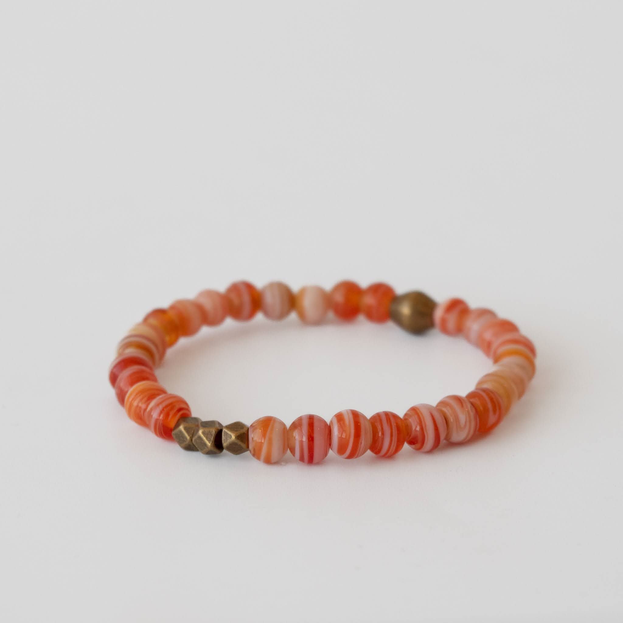 Striped Stone Bracelet-Kenyan materials and design for a fair trade social enterprise