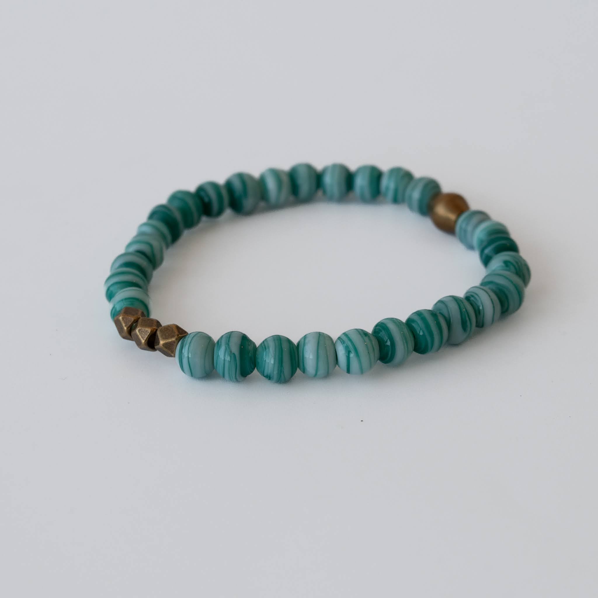 Striped Stone Bracelet-Kenyan materials and design for a fair trade boutique