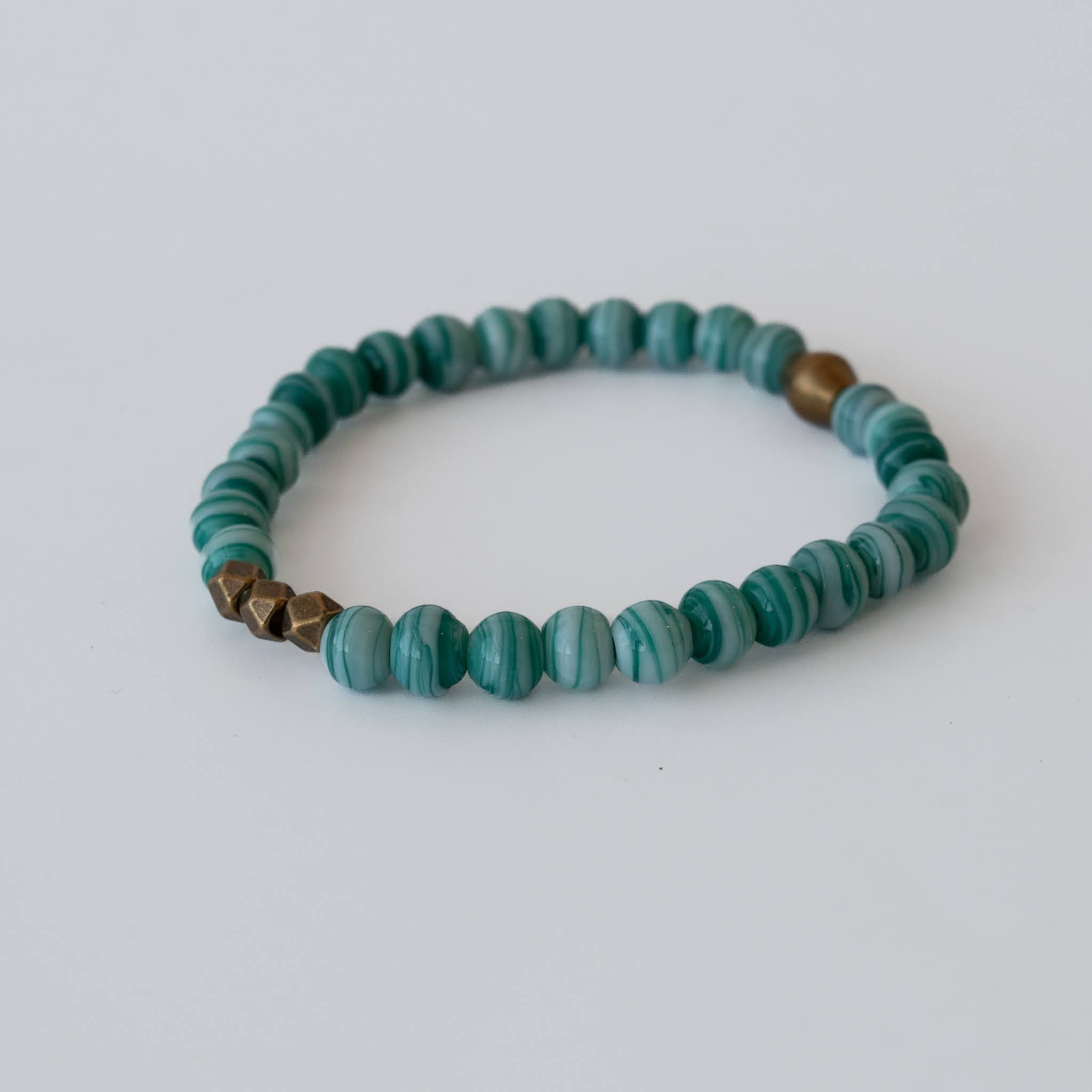 Striped Stone Bracelet-Kenyan materials and design for a fair trade social enterprise