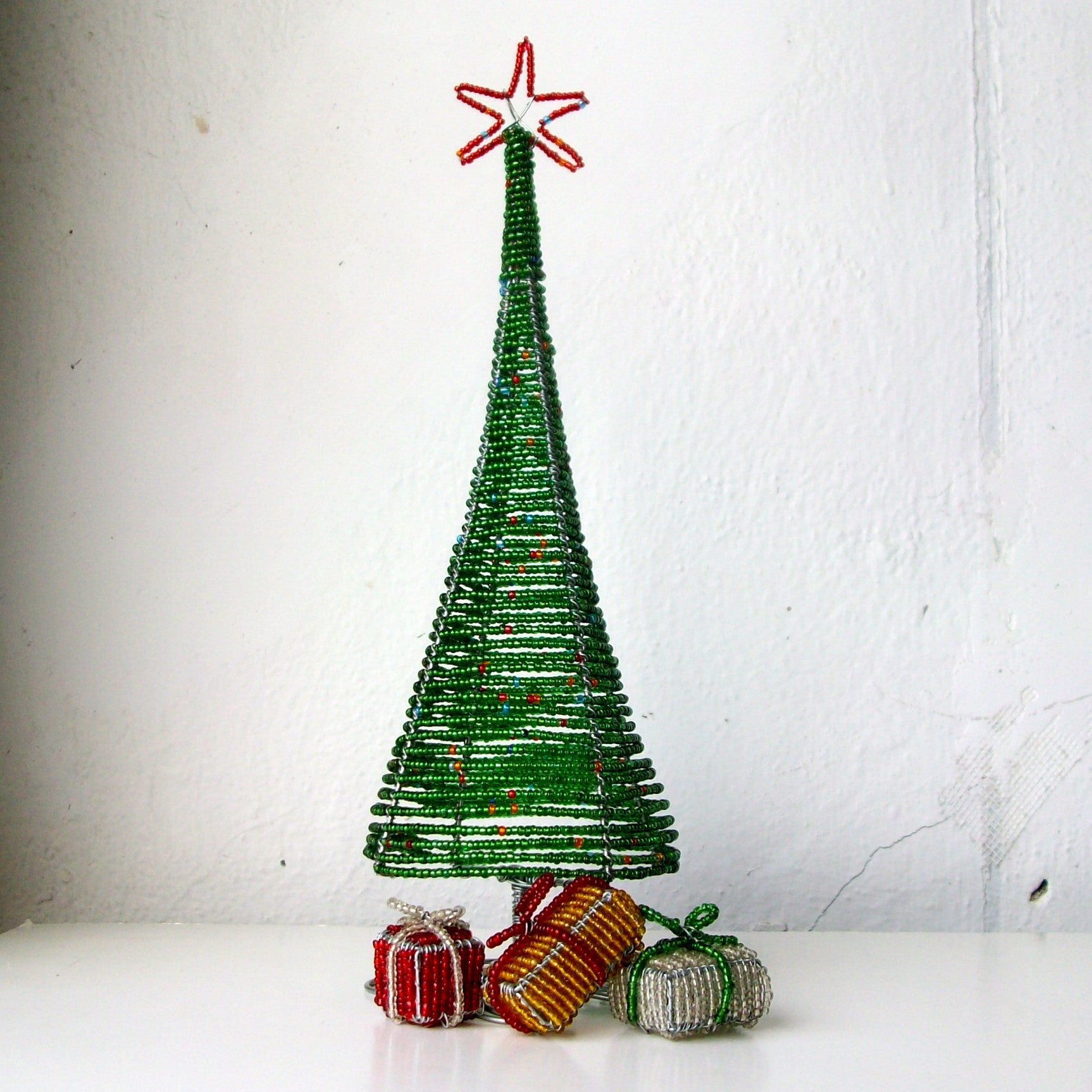 Beaded Christmas Tree & Gifts - Kenyan materials and design for a fair trade social enterprise