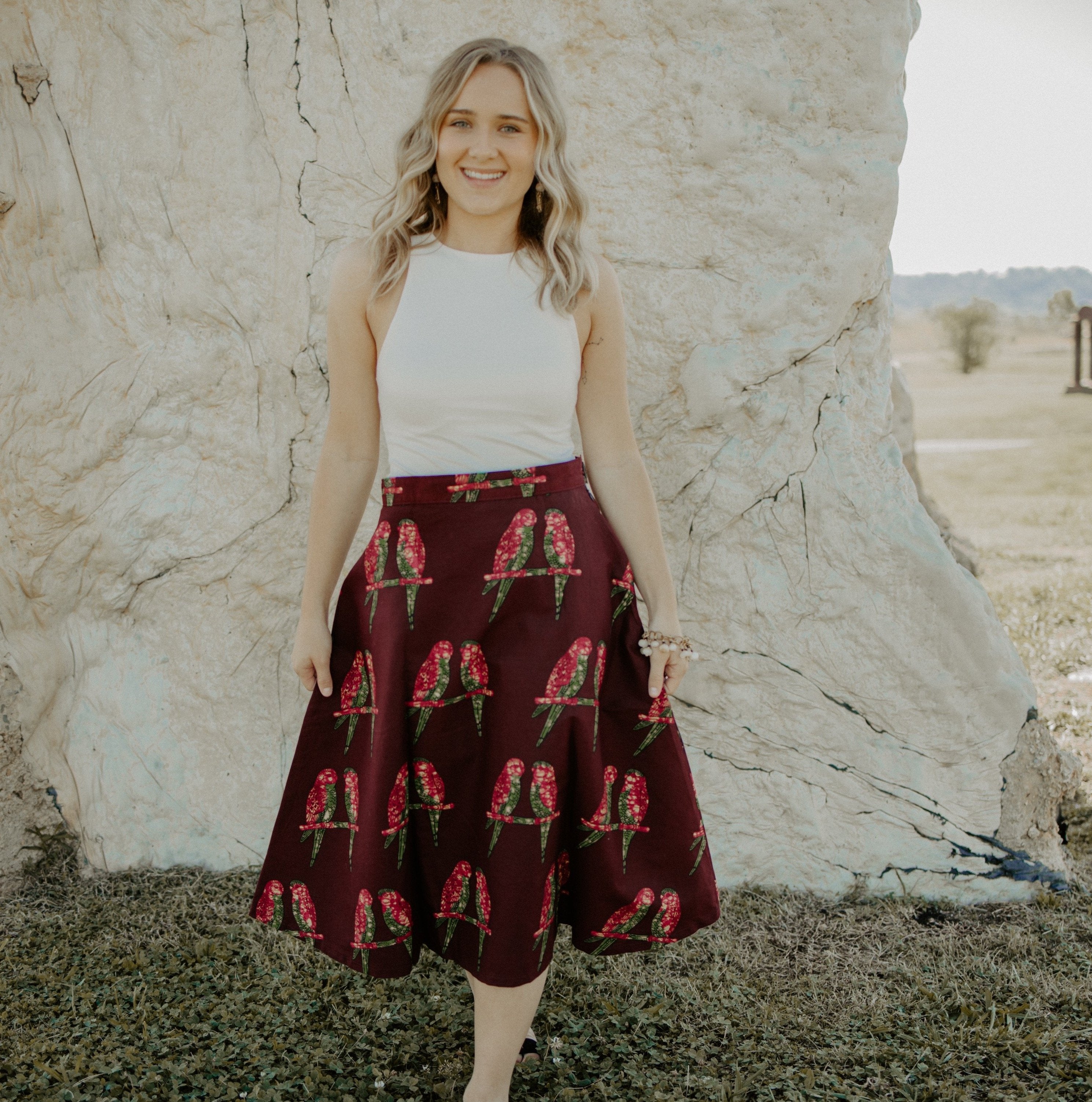 Classic A-line Skirt - Kenyan materials and design for a fair trade social enterprise