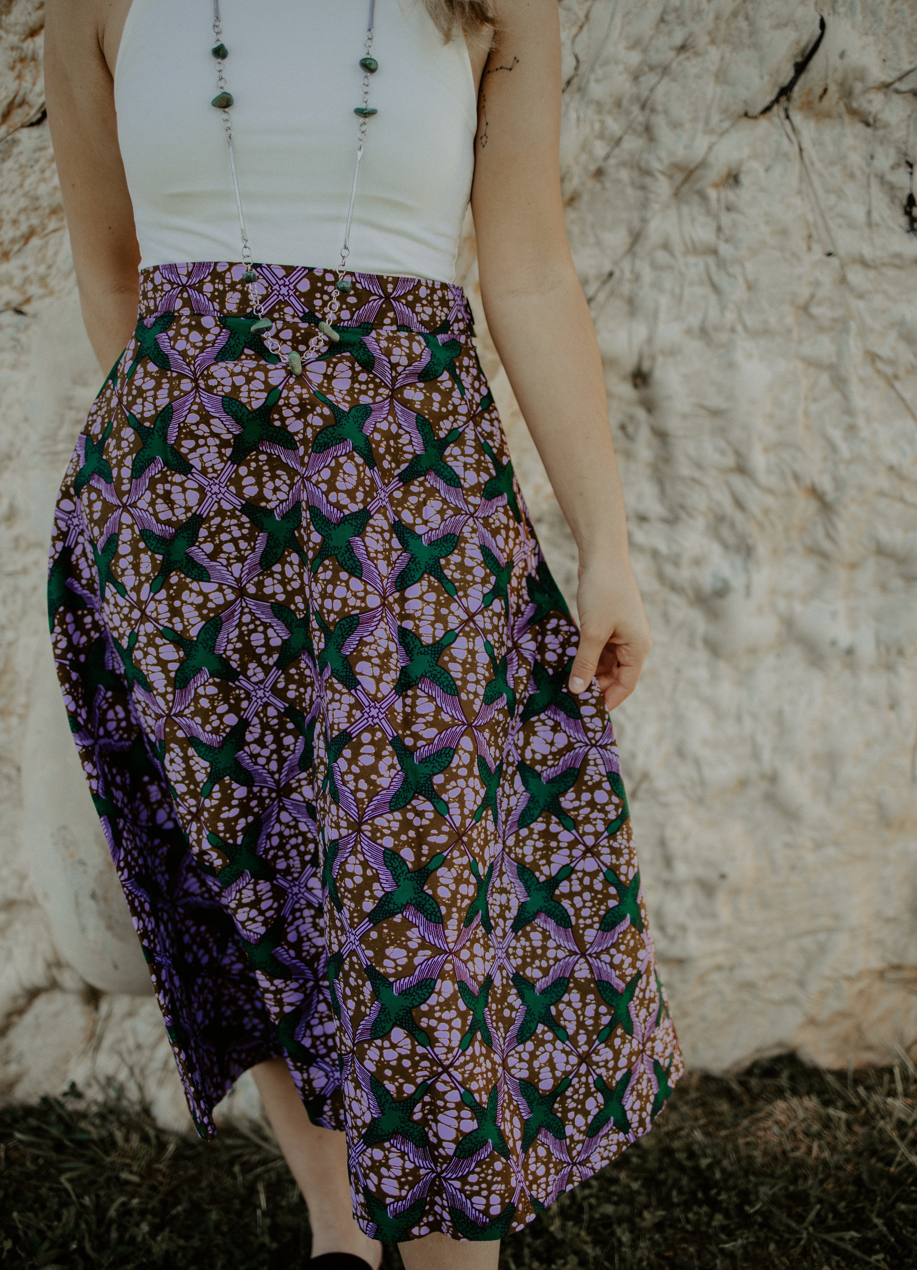 Classic A-line Skirt - Kenyan materials and design for a fair trade social enterprise