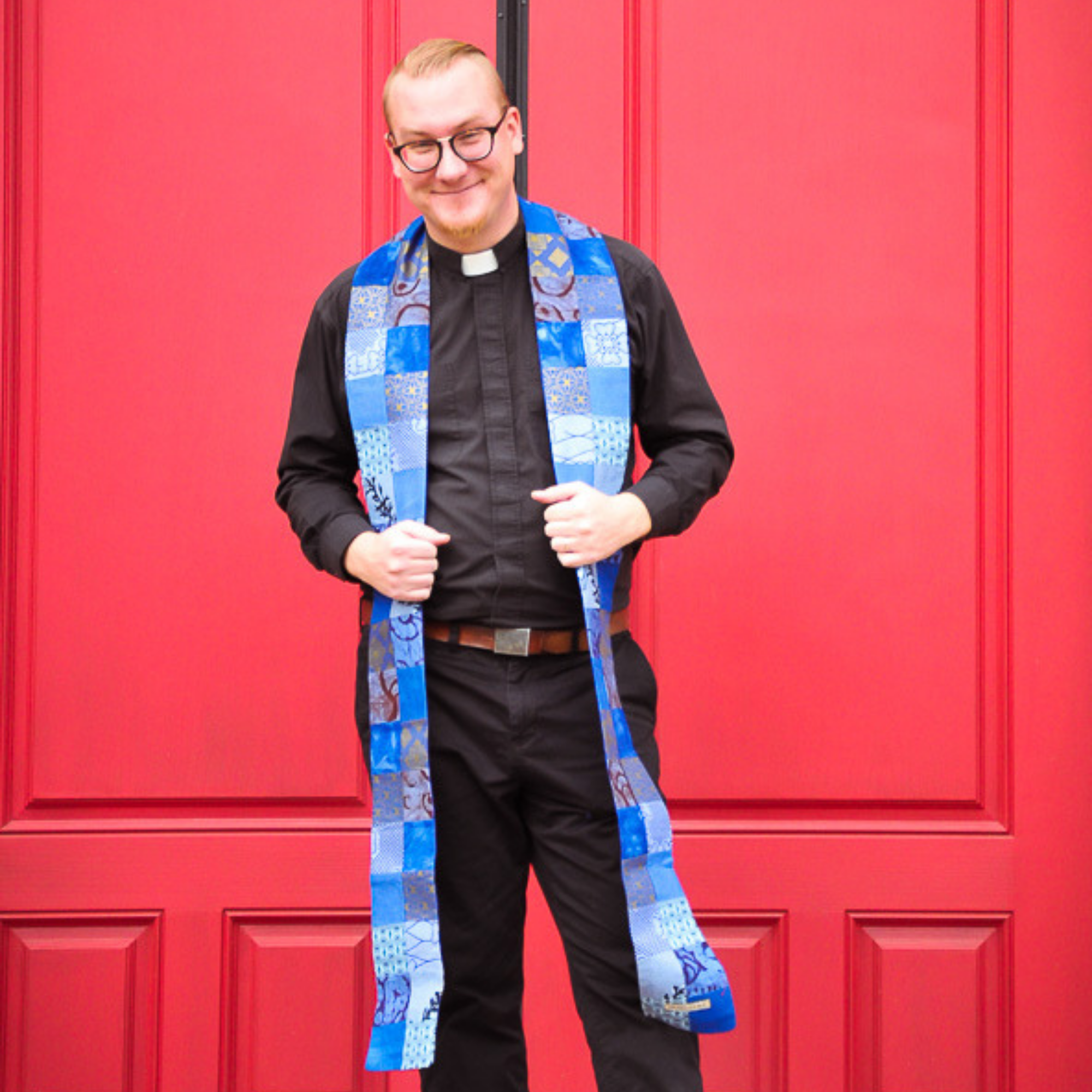 Kitenge Patch Pastor Stole - Kenyan materials and design for a fair trade social enterprise