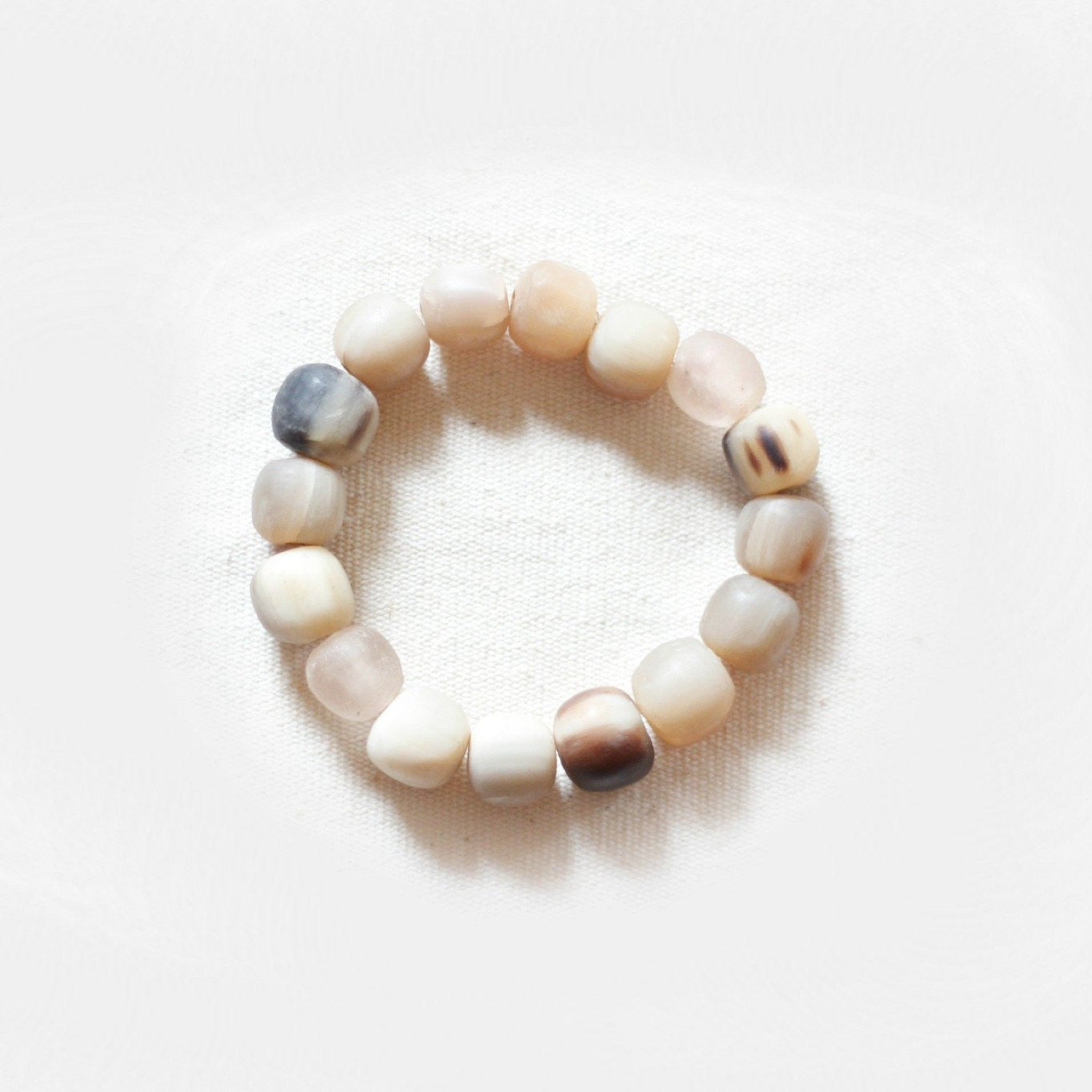 Horn & Bottle Bead Bracelet - Kenyan materials and design for a fair trade boutique